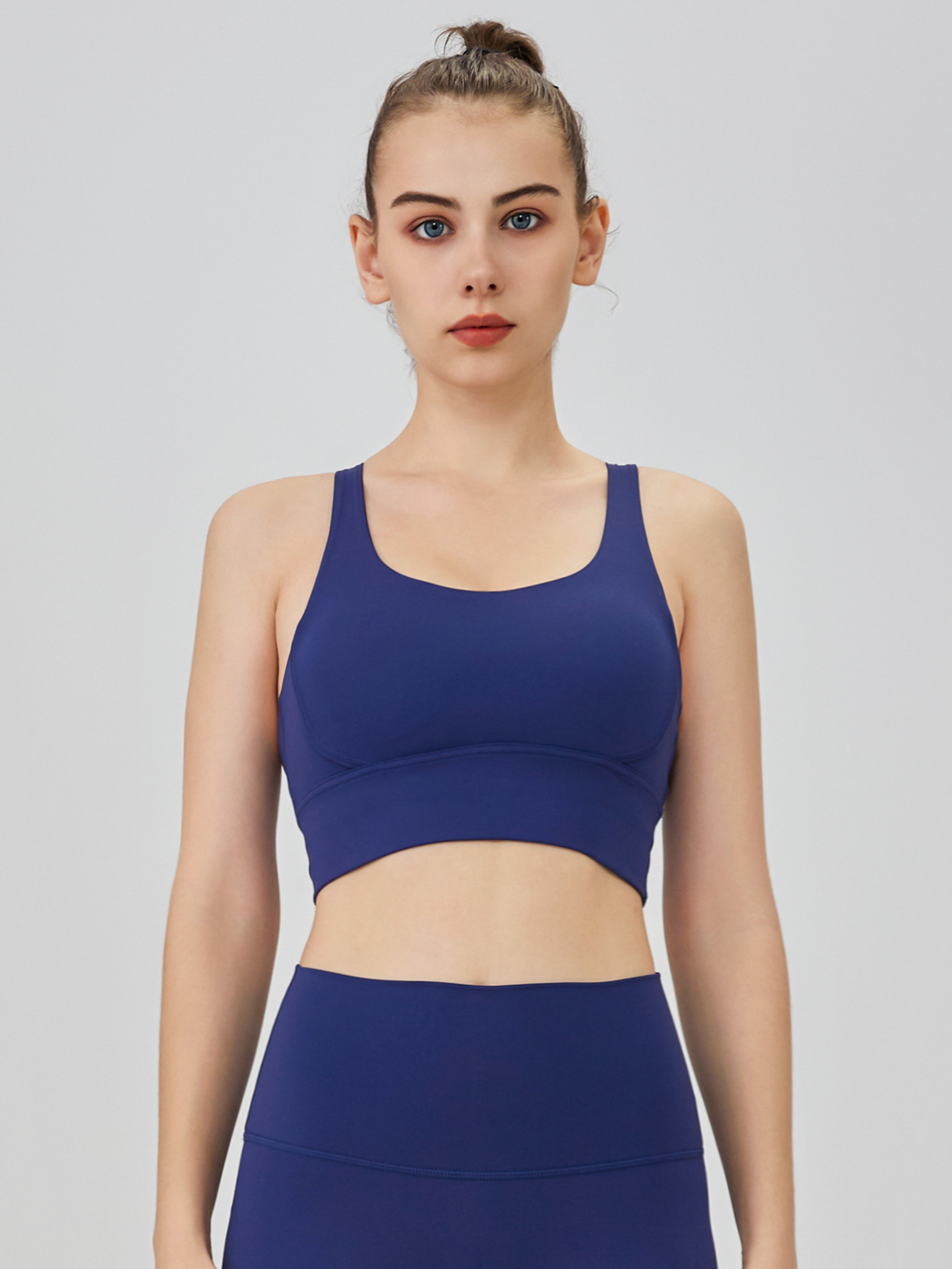 Classic Cross Back Yoga  Fitness Sports Bra Comfortable U Neck Workout Bra Support 2