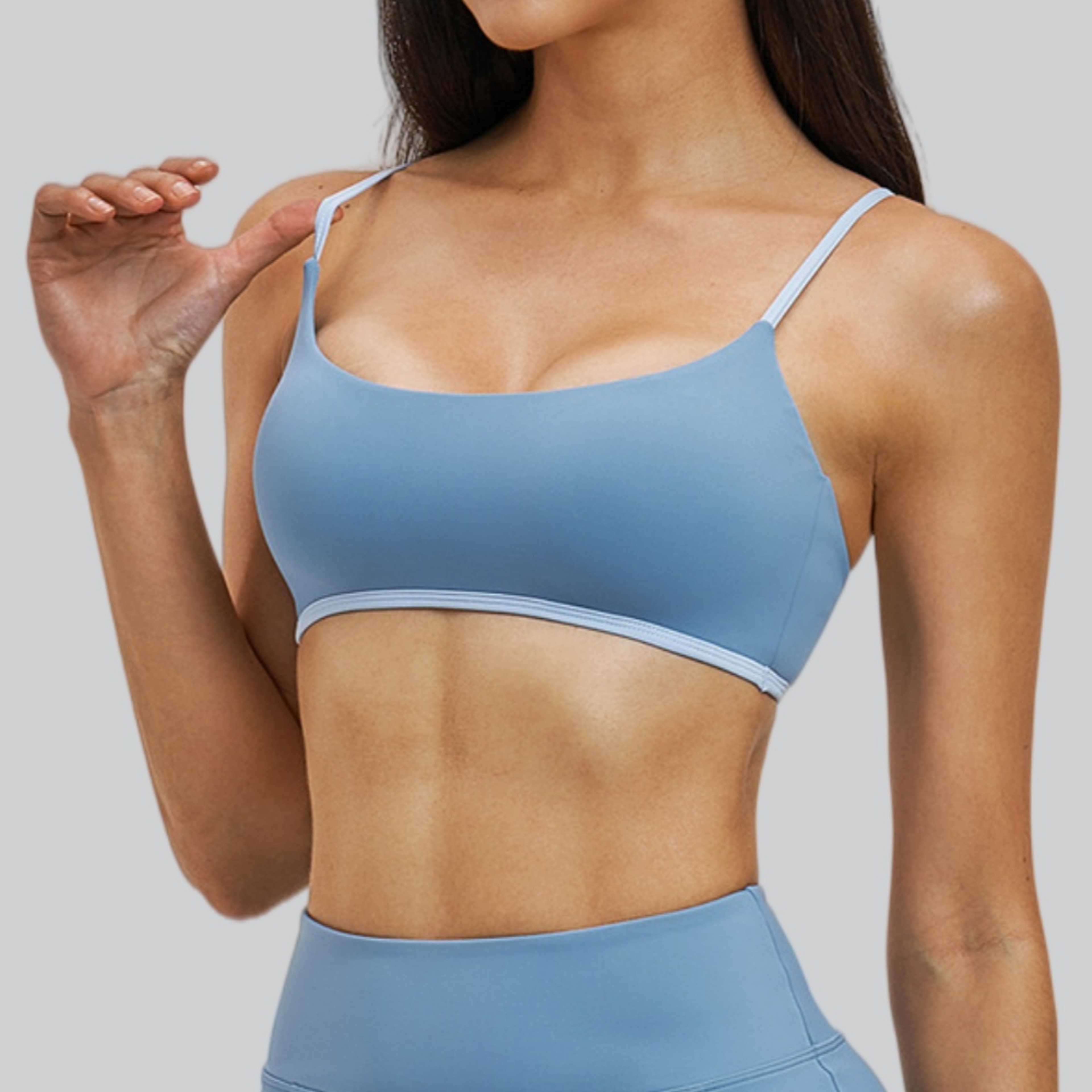 Womens Color Block PushUp Sports Bra  Breathable Fitness  Yoga Top 0