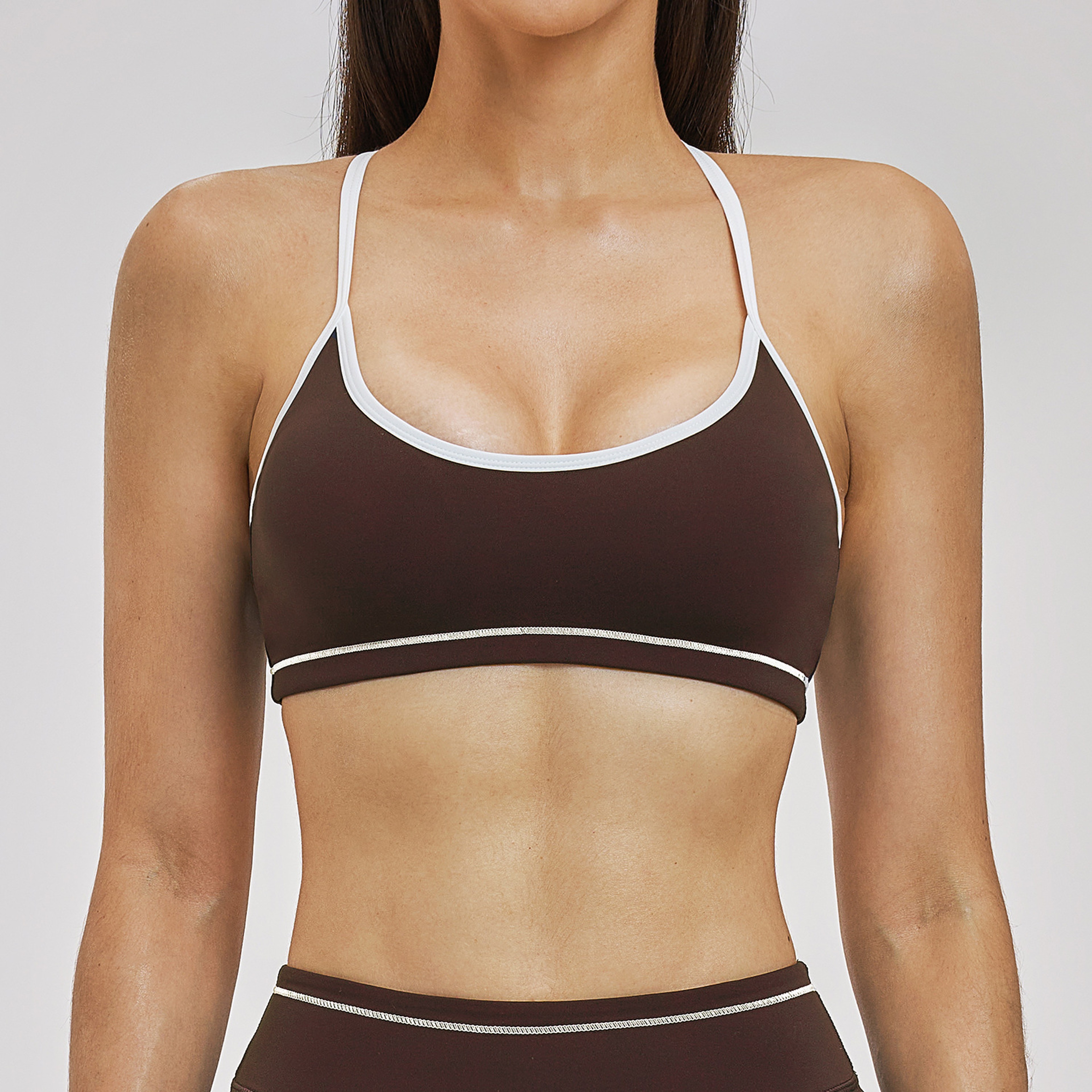 Cross Back Adjustable Workout Sports Bra – High Support Yoga & Fitness Activewear – view 7