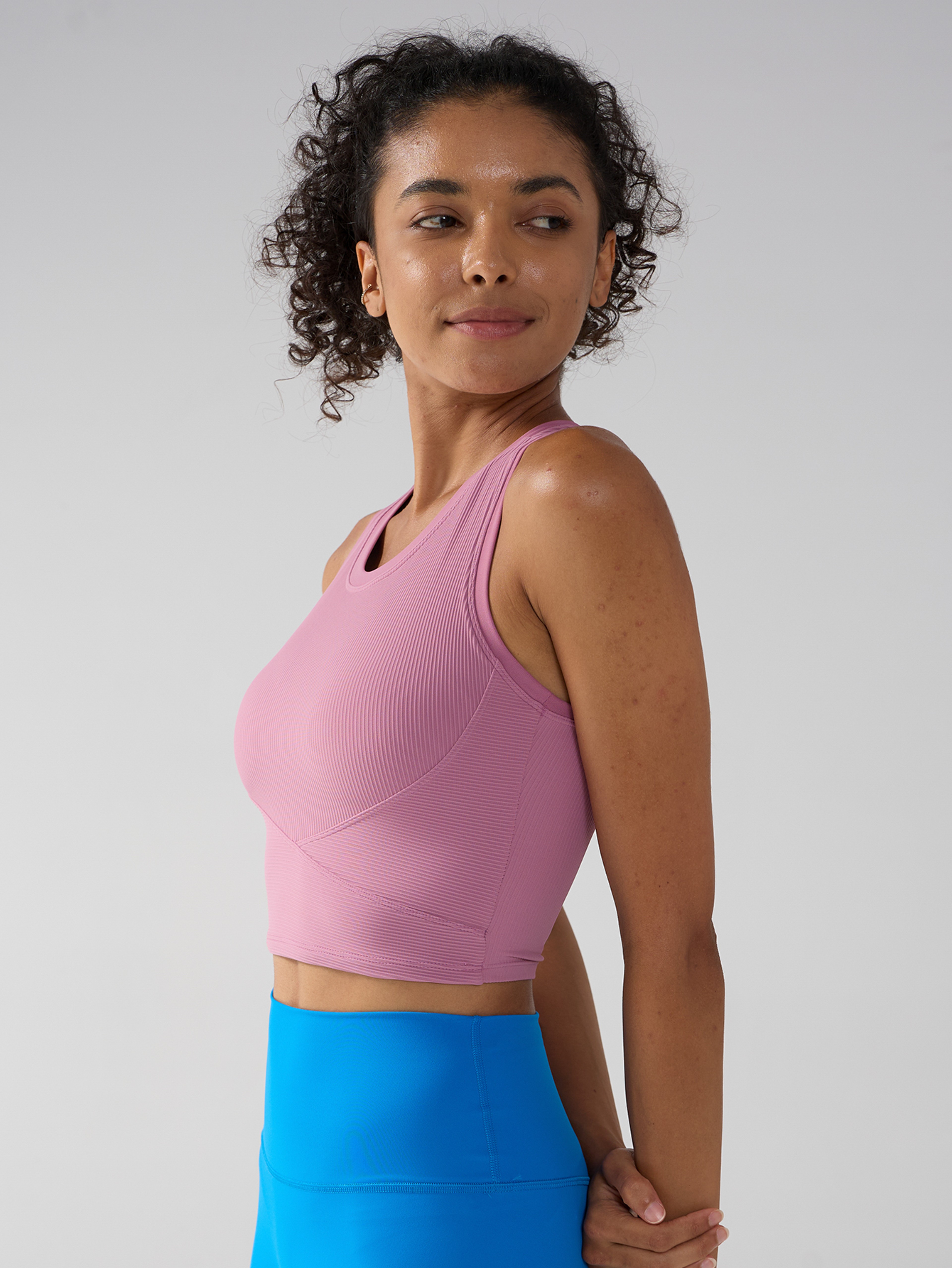 Ultra Support Womens One Piece Sports Bra Top Breathable Yoga  Fitness Vest With Fixed Chest Pad 0
