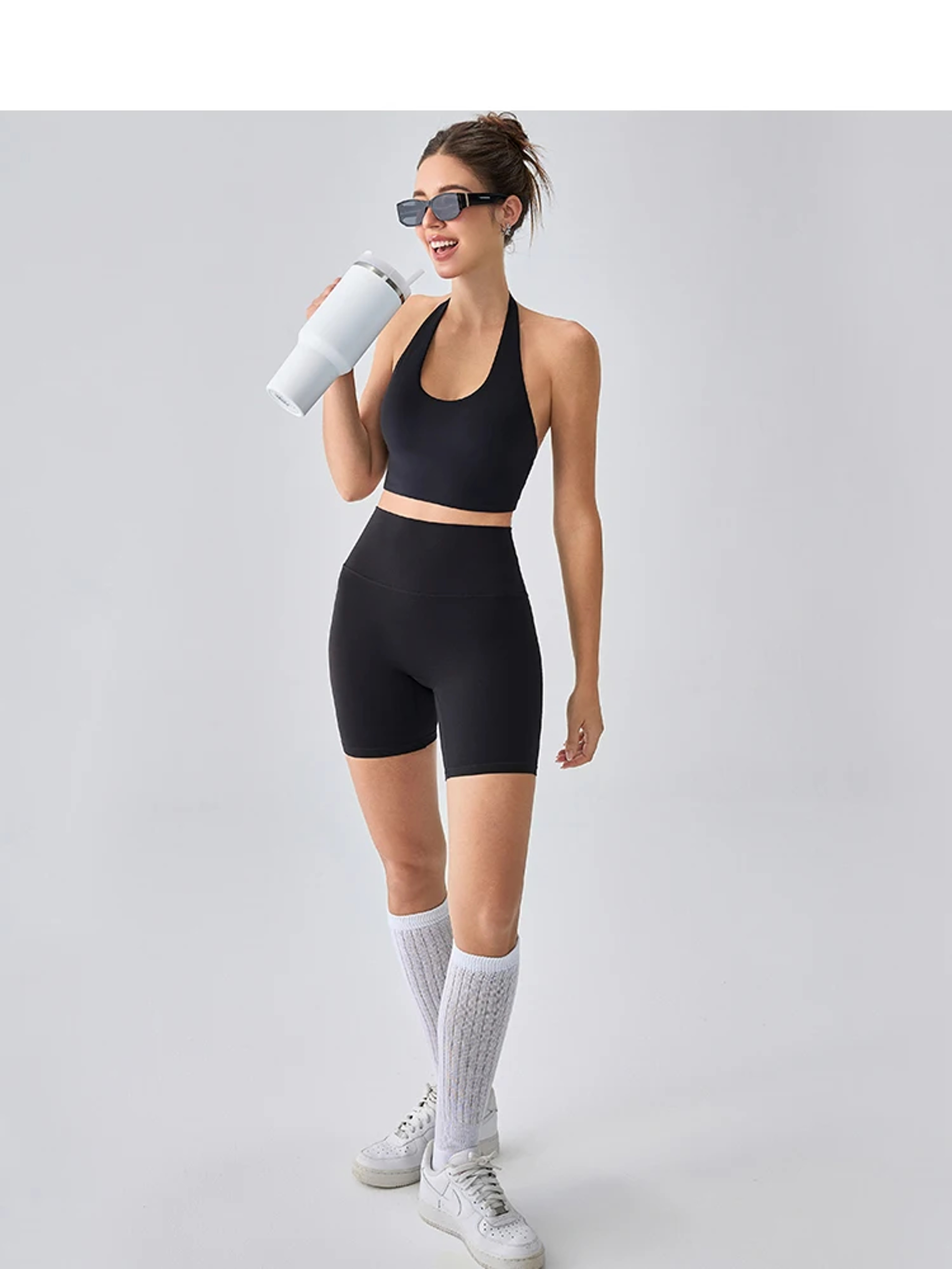 Premium Halter Neck Sports Bra Tank Top – Breathable Backless Sport Bra with Chest Pad for Gym & Yoga – view 6