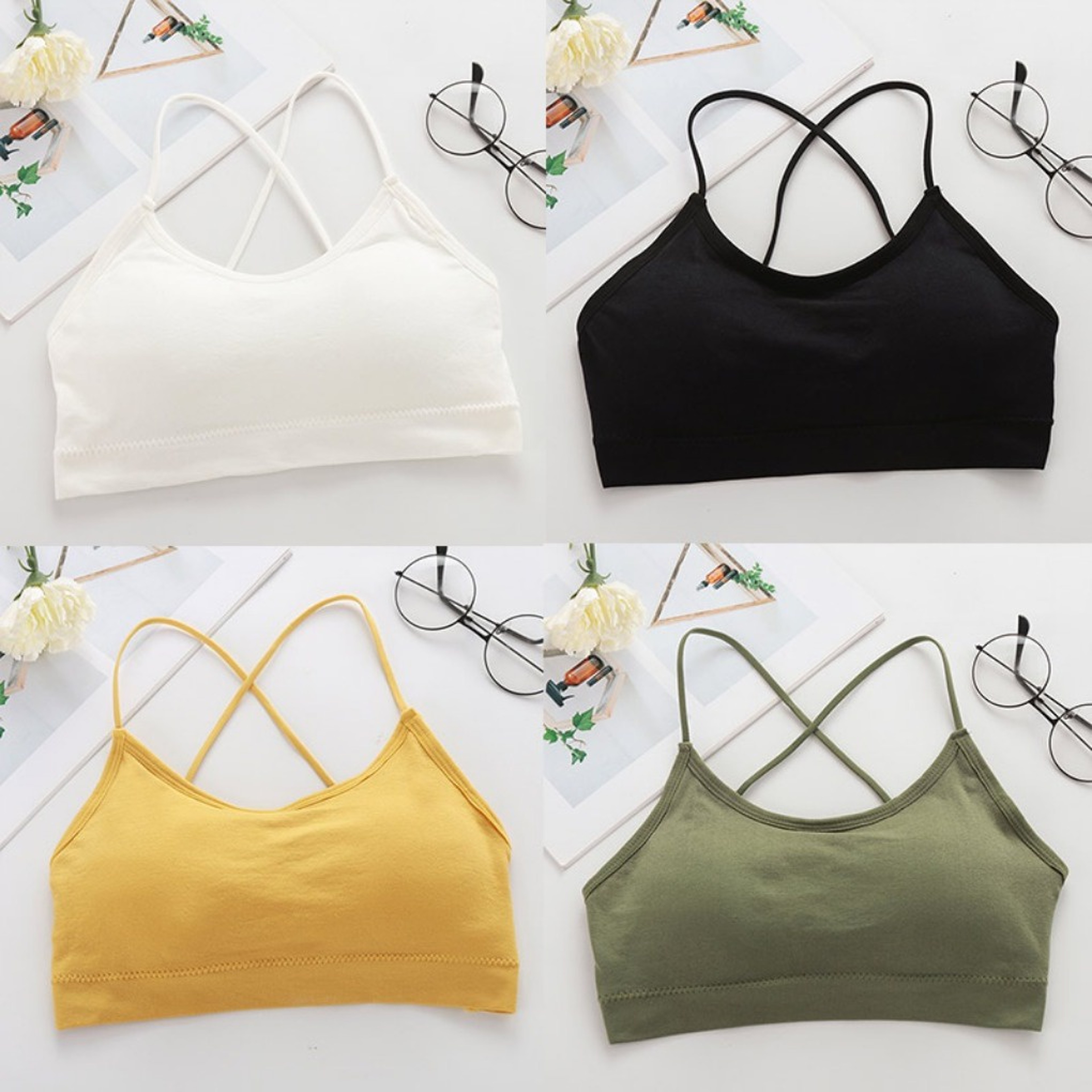 Sensual Cross Back Push Up Bra – Thin Straps Comfort Lingerie – view 10