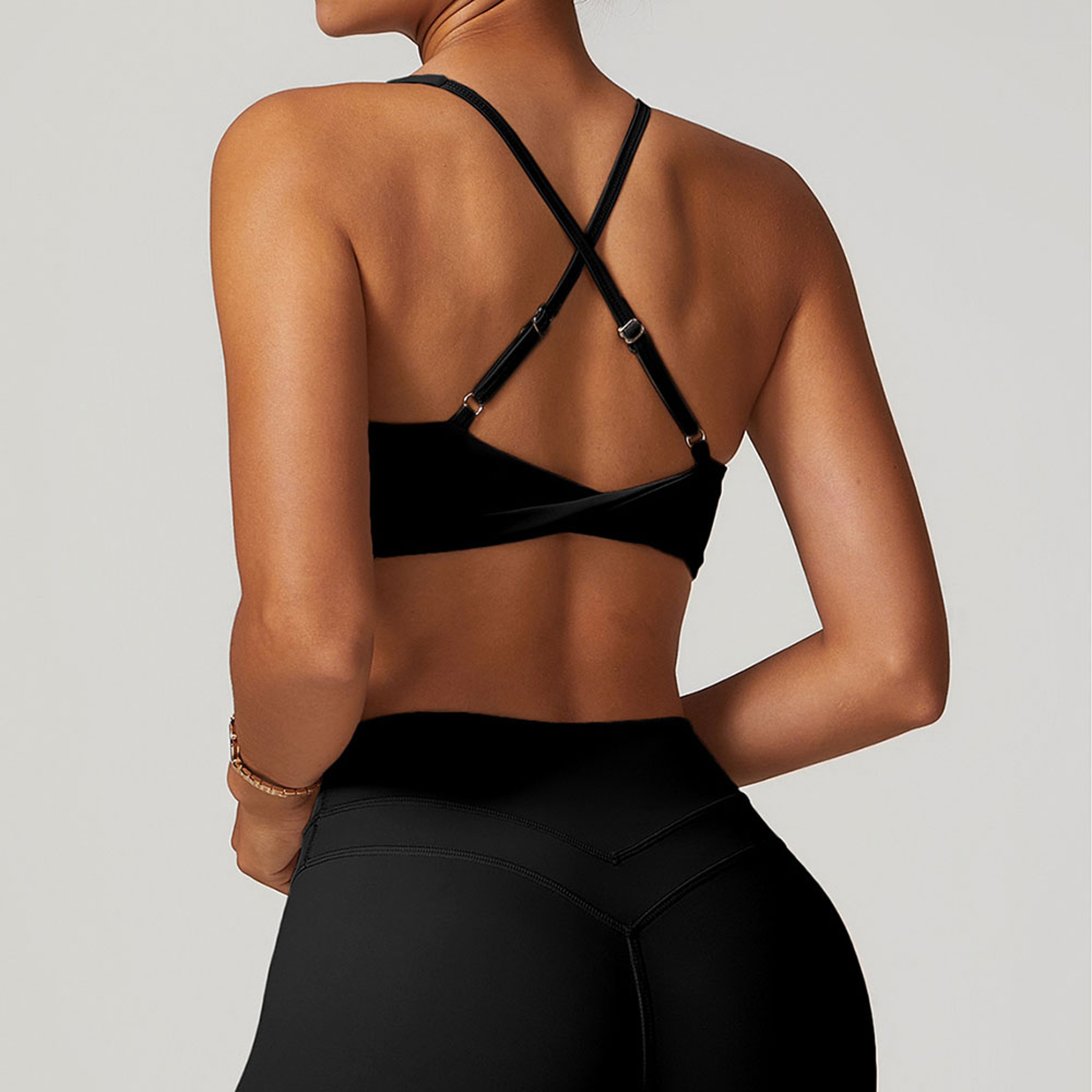 Naked Feel Halter Padded Sports Bra for Yoga Gym and Everyday Support – view 5