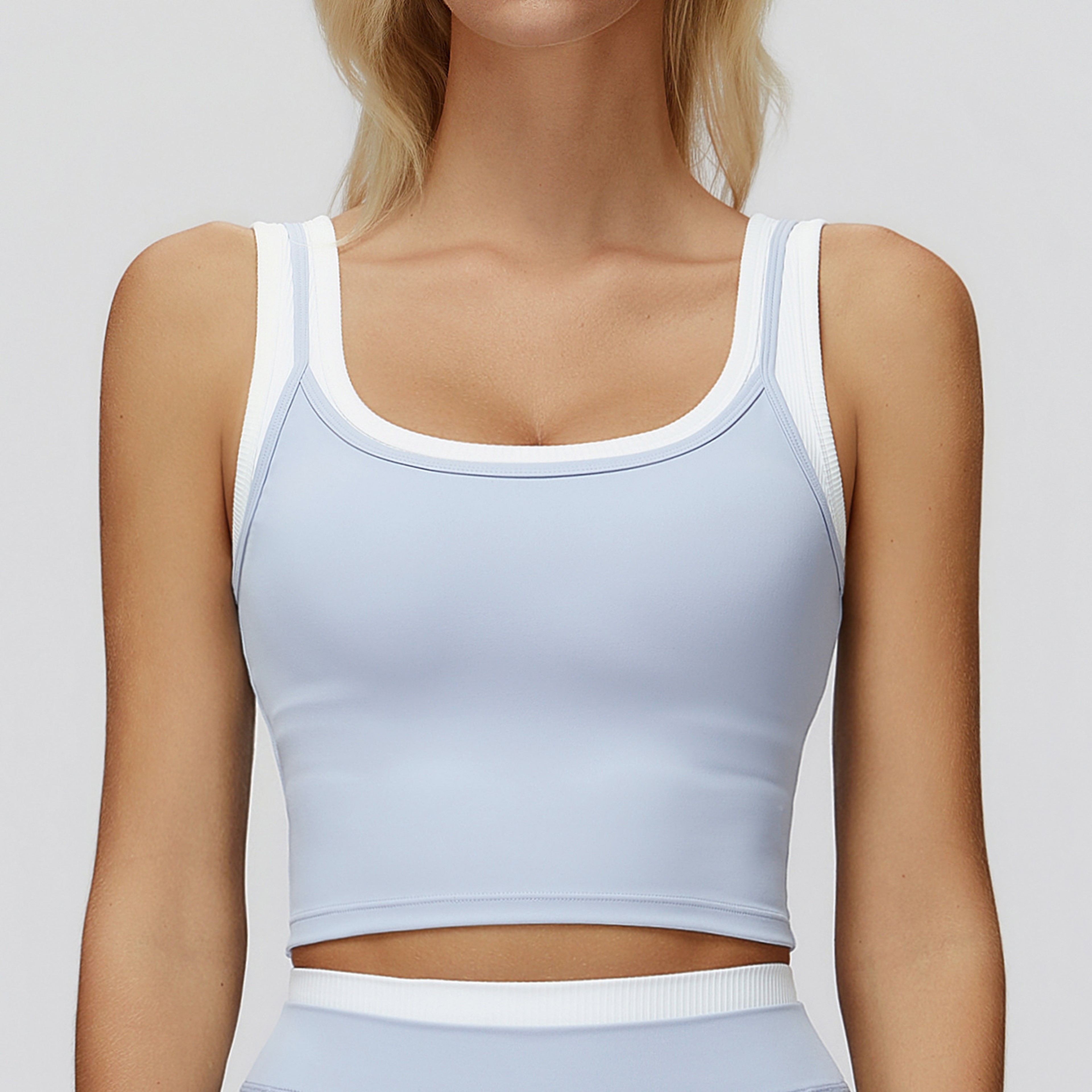 Color Block Women Sports Bra Push Up Yoga Bra For Gym And Running 5