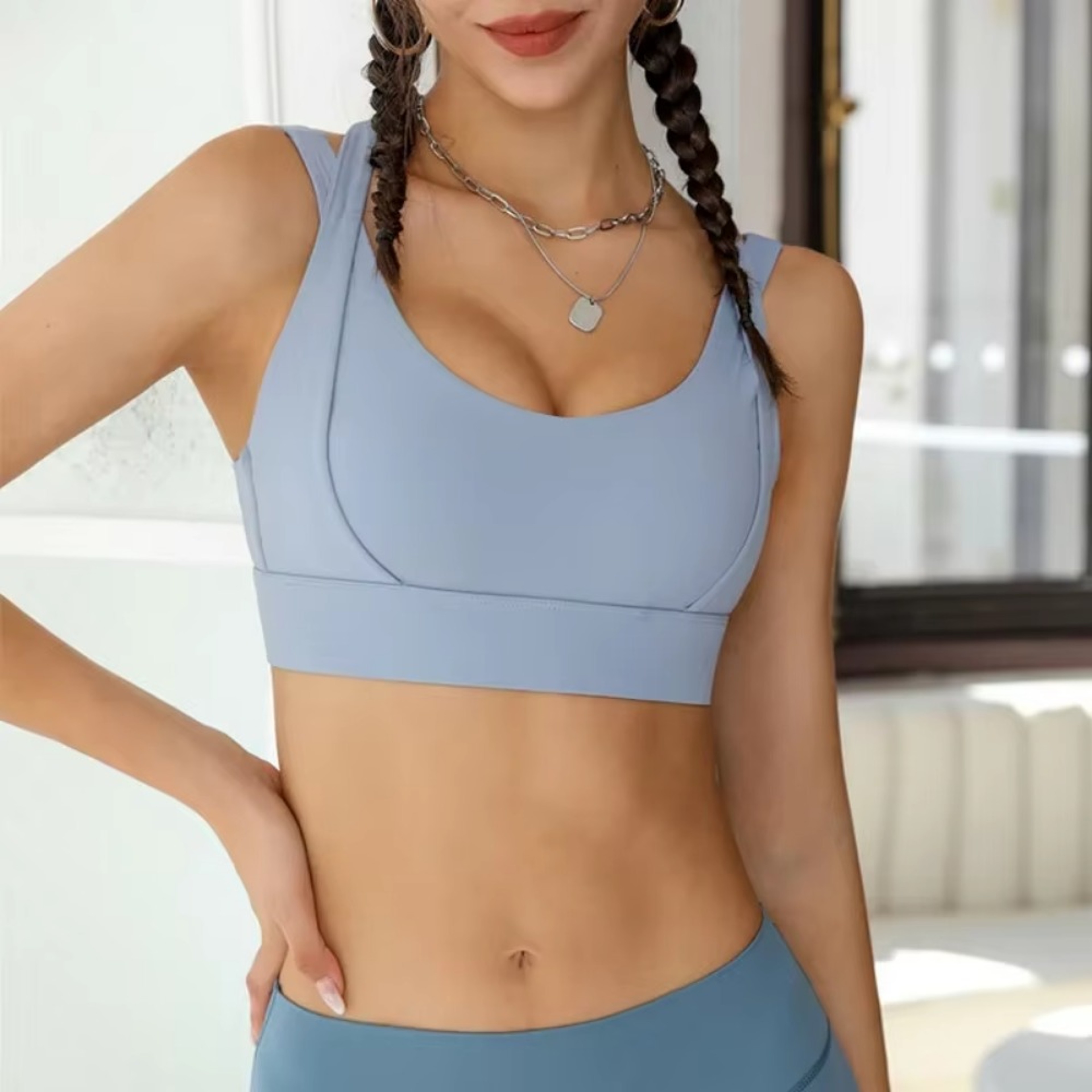 Padded Sports Bra Tank Top For Yoga Gym And Running 2