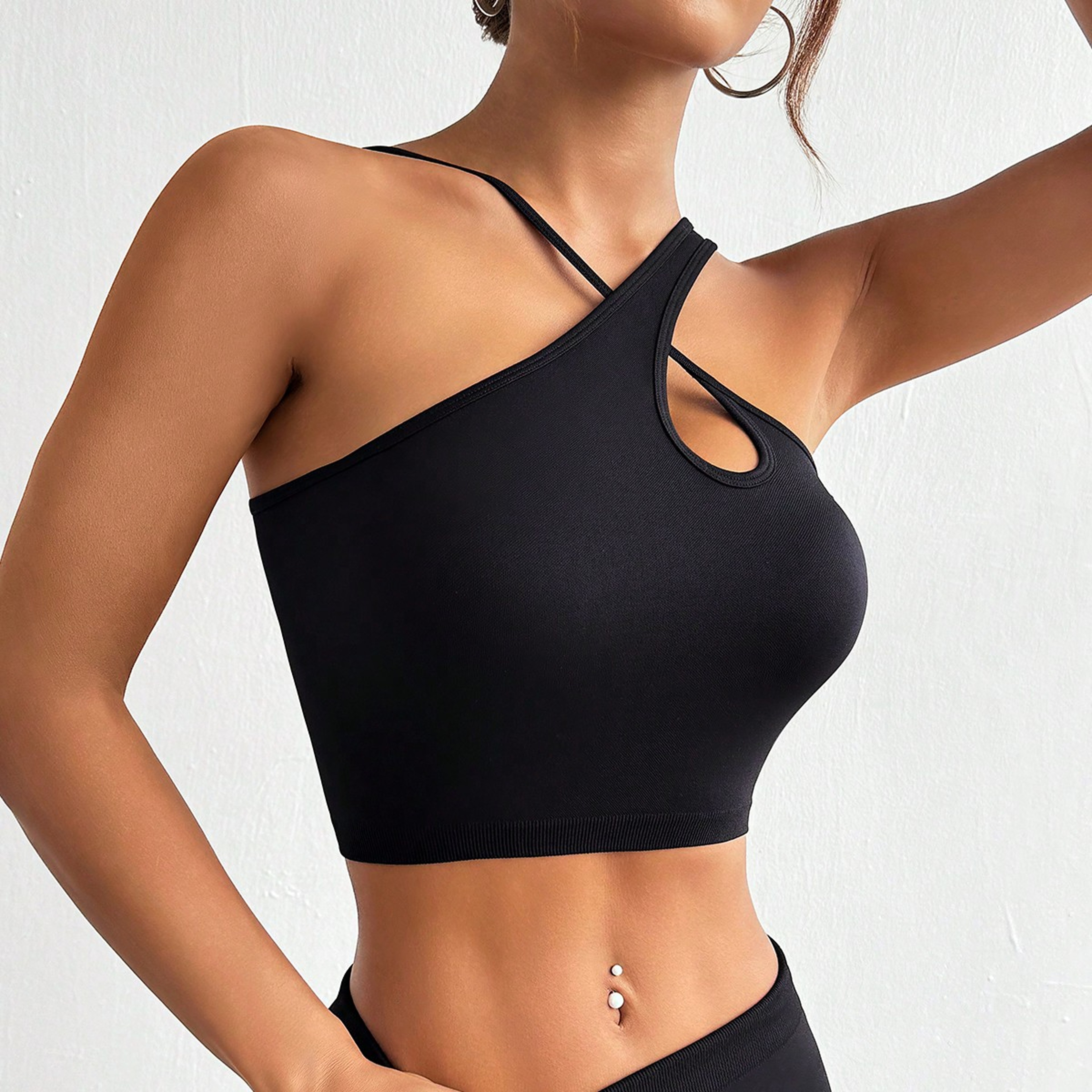 Strappy Sports Bra for Women Padded Yoga Bra Workout Crop Top – view 1