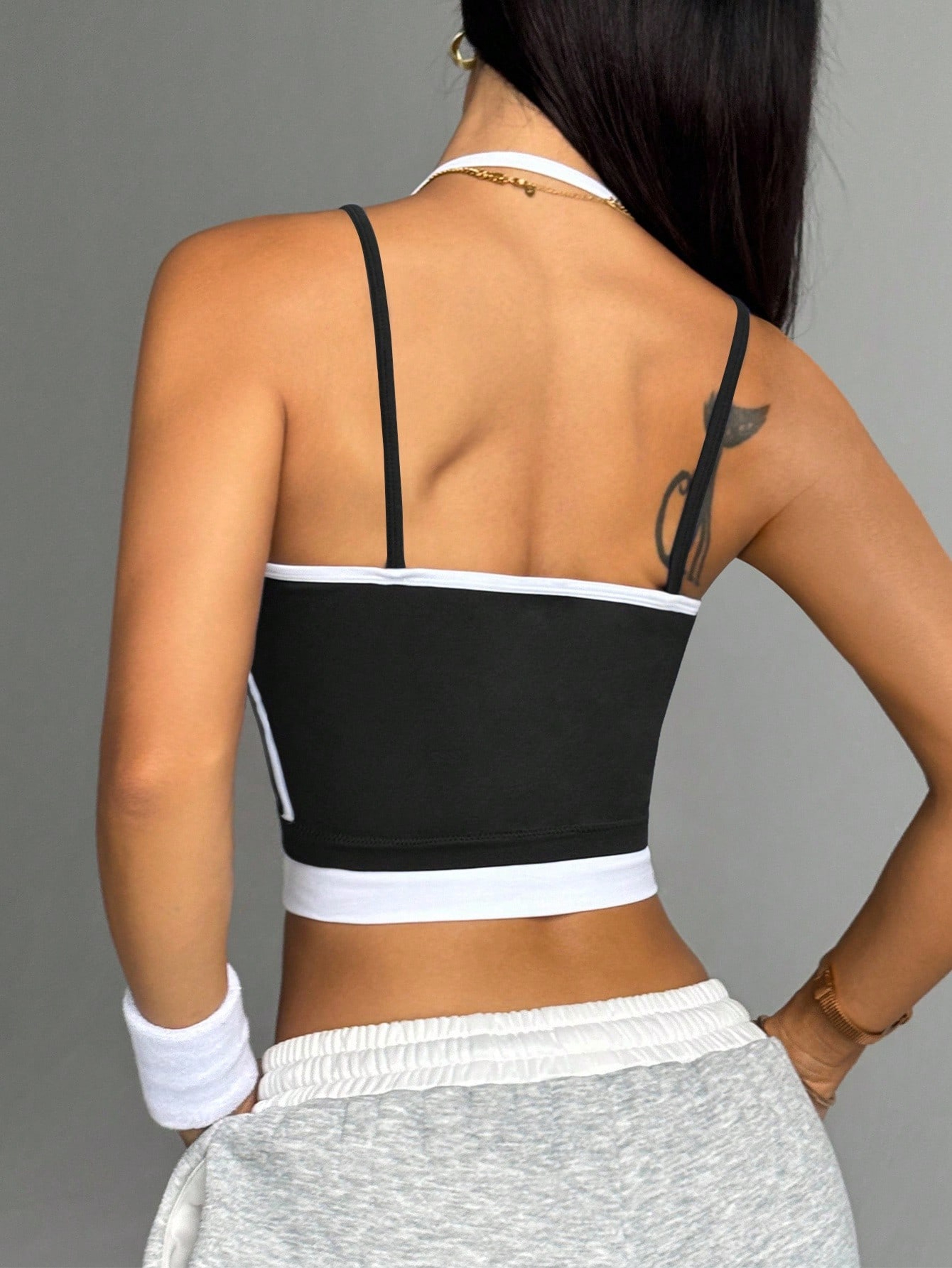 Color Block Wireless Sports Bra For Running Yoga Workouts 1