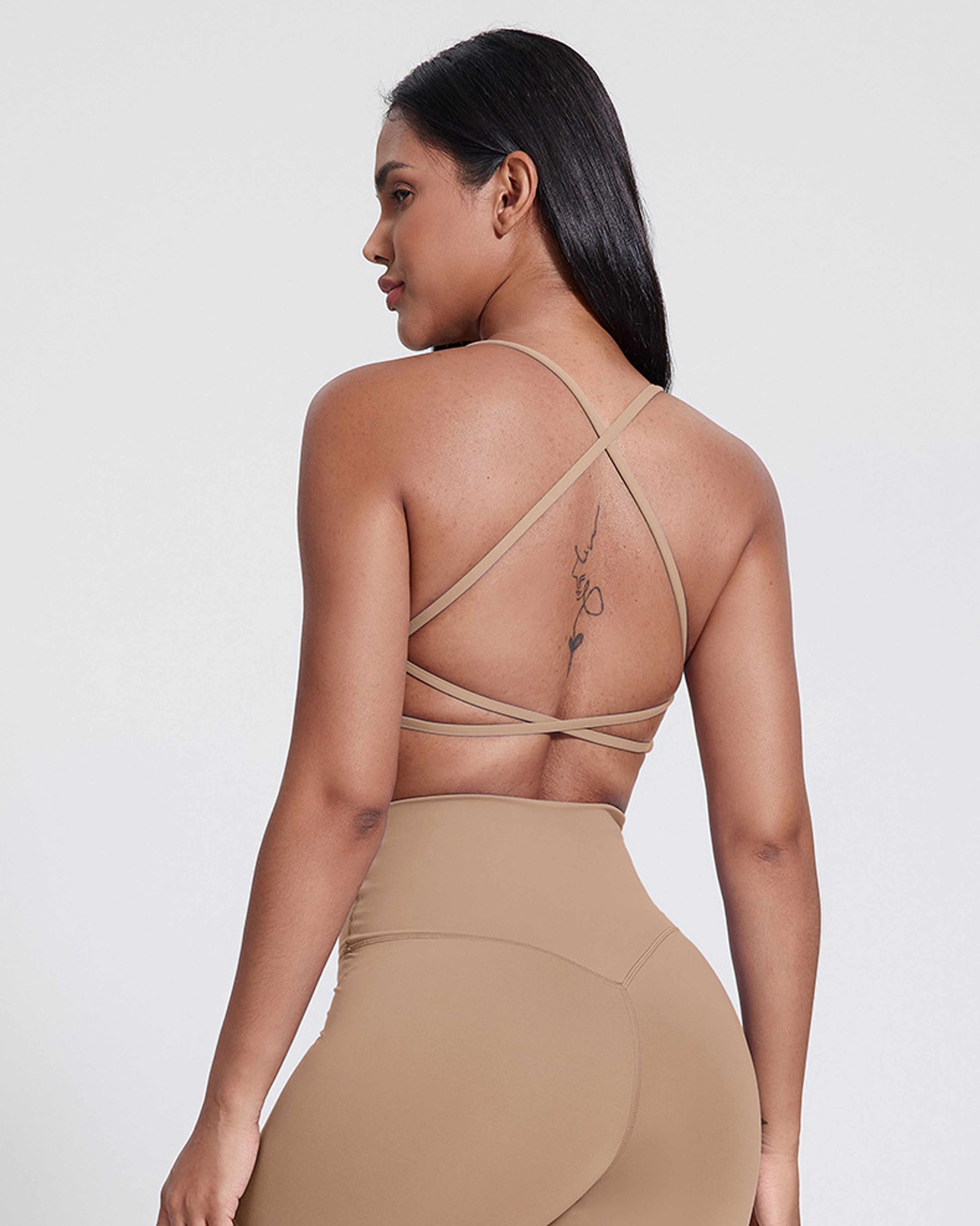 Backless Front Twist Low Support Sports Bra for Yoga and Light Training – view 5