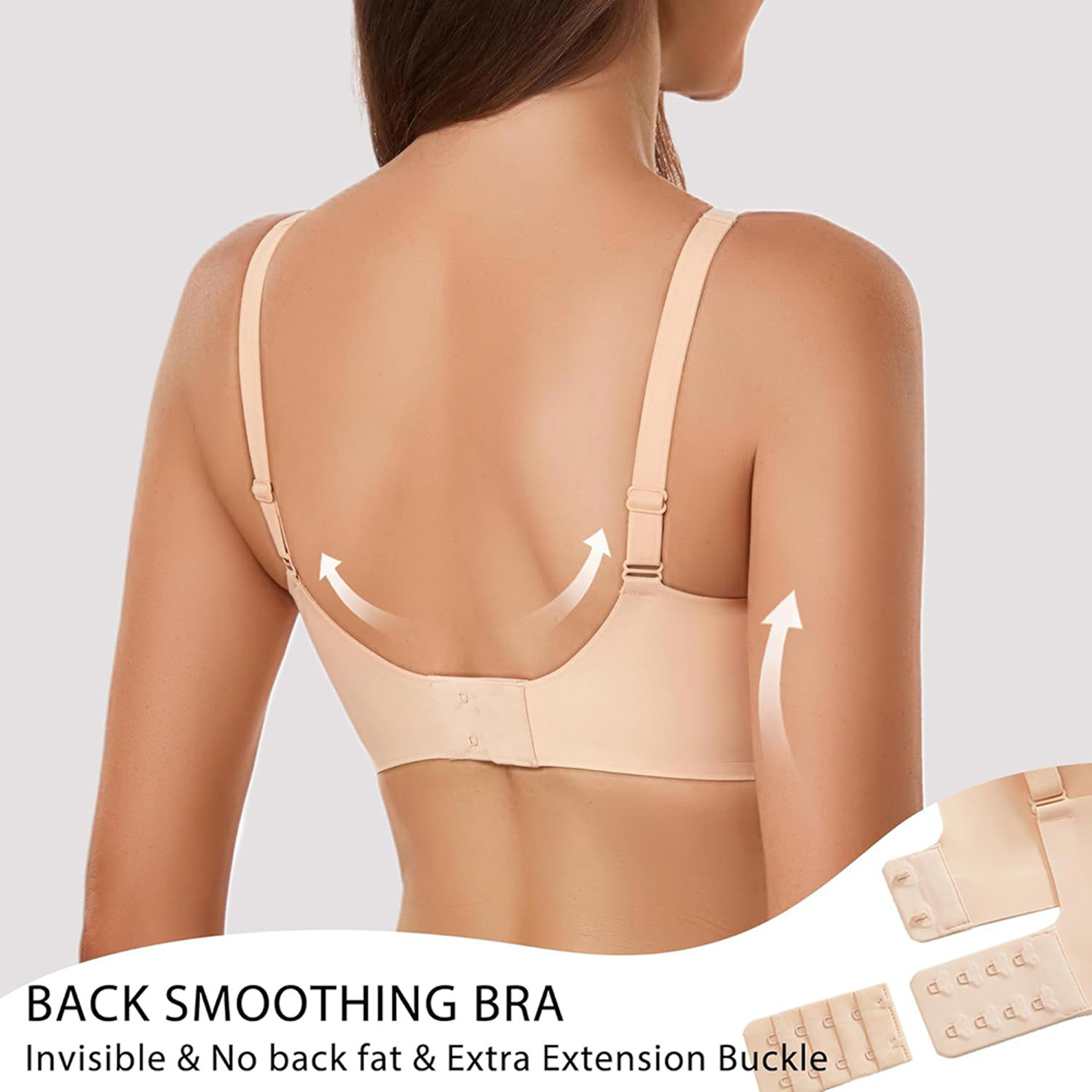 Seamless Deep V Wireless Push Up Bra No Underwire Everyday Comfort – view 4