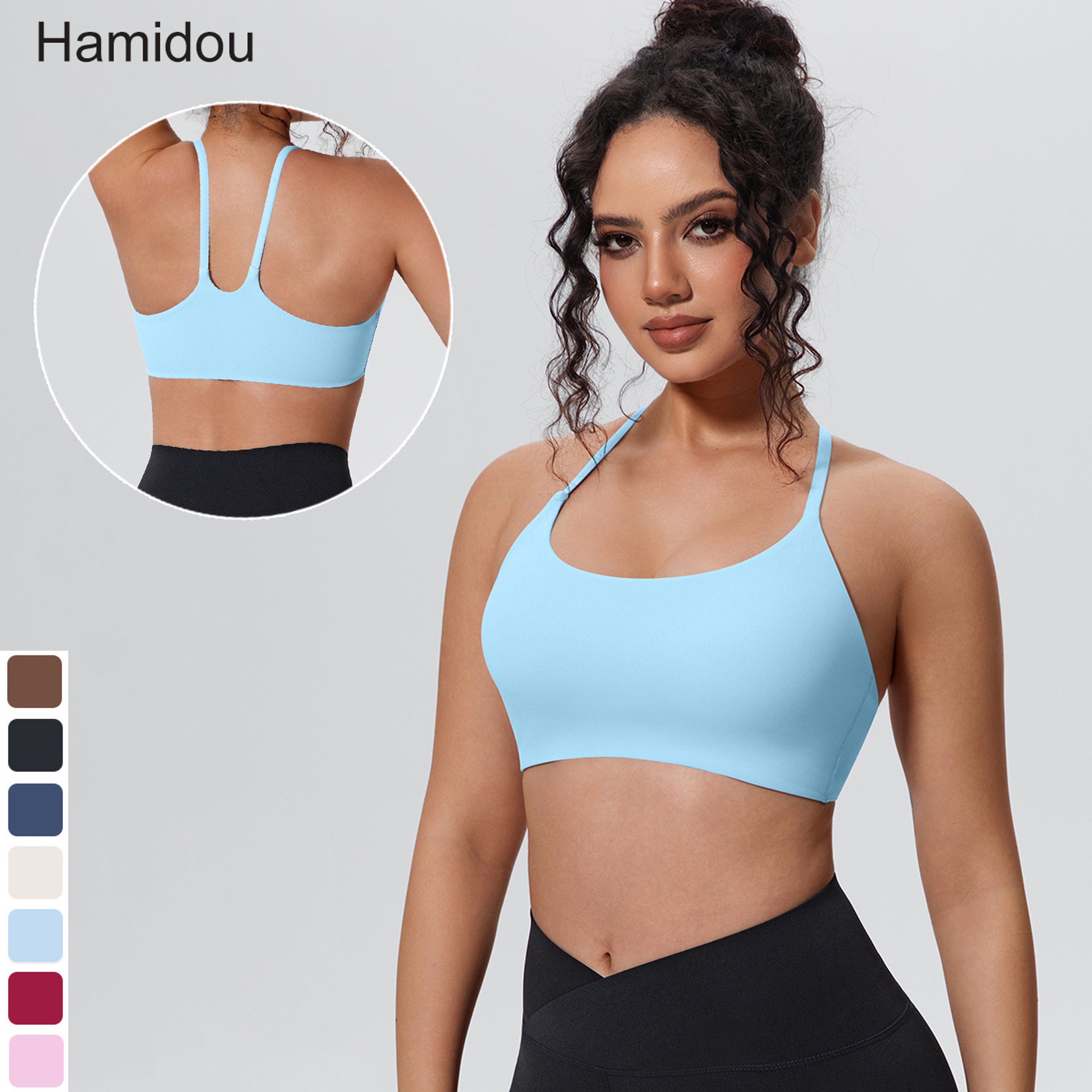 Breathable Backless Women Yoga Bra for Gym Running and Workouts – view 1