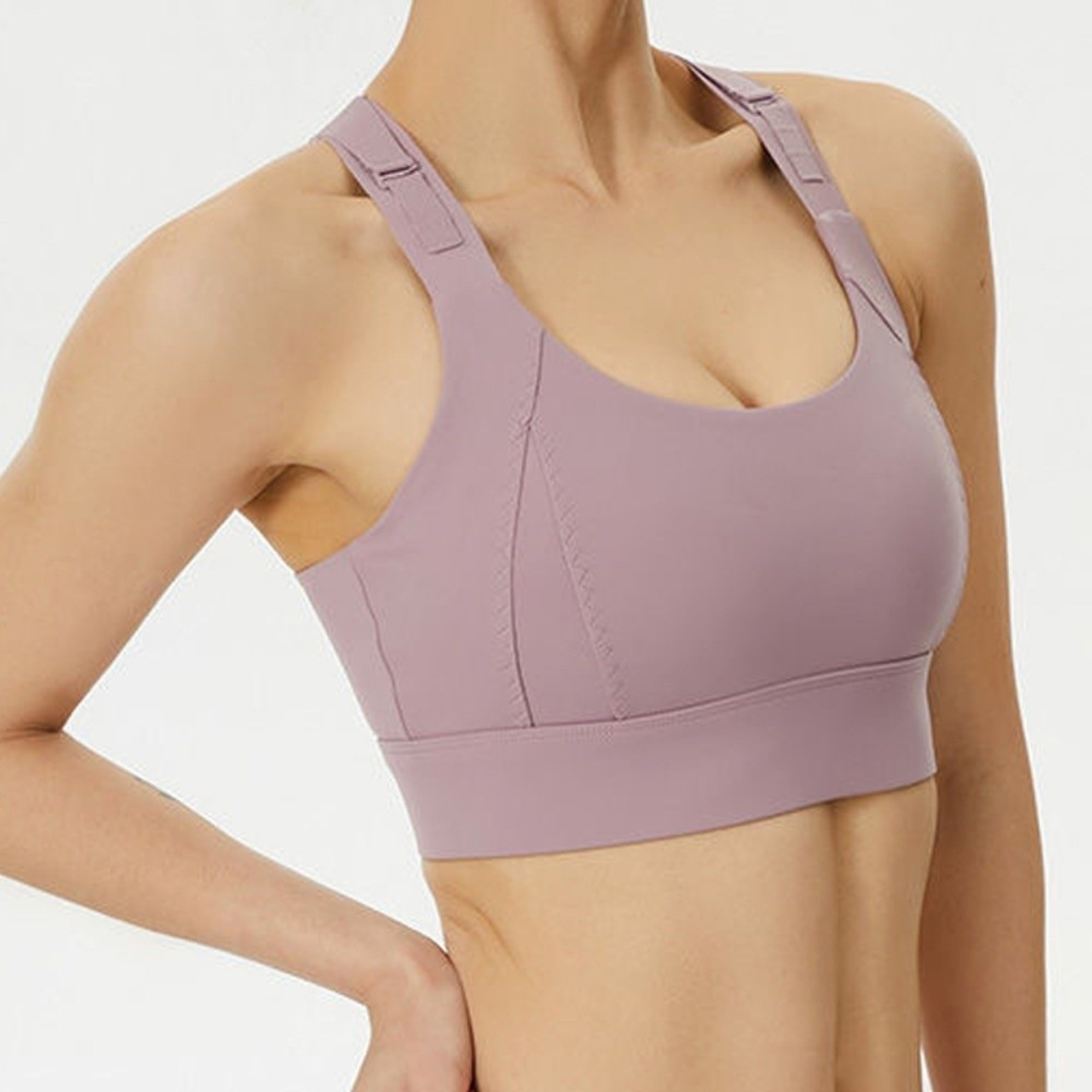 High Support Sports Bra with Cross Back, Adjustable Straps and Removable Pads – view 4