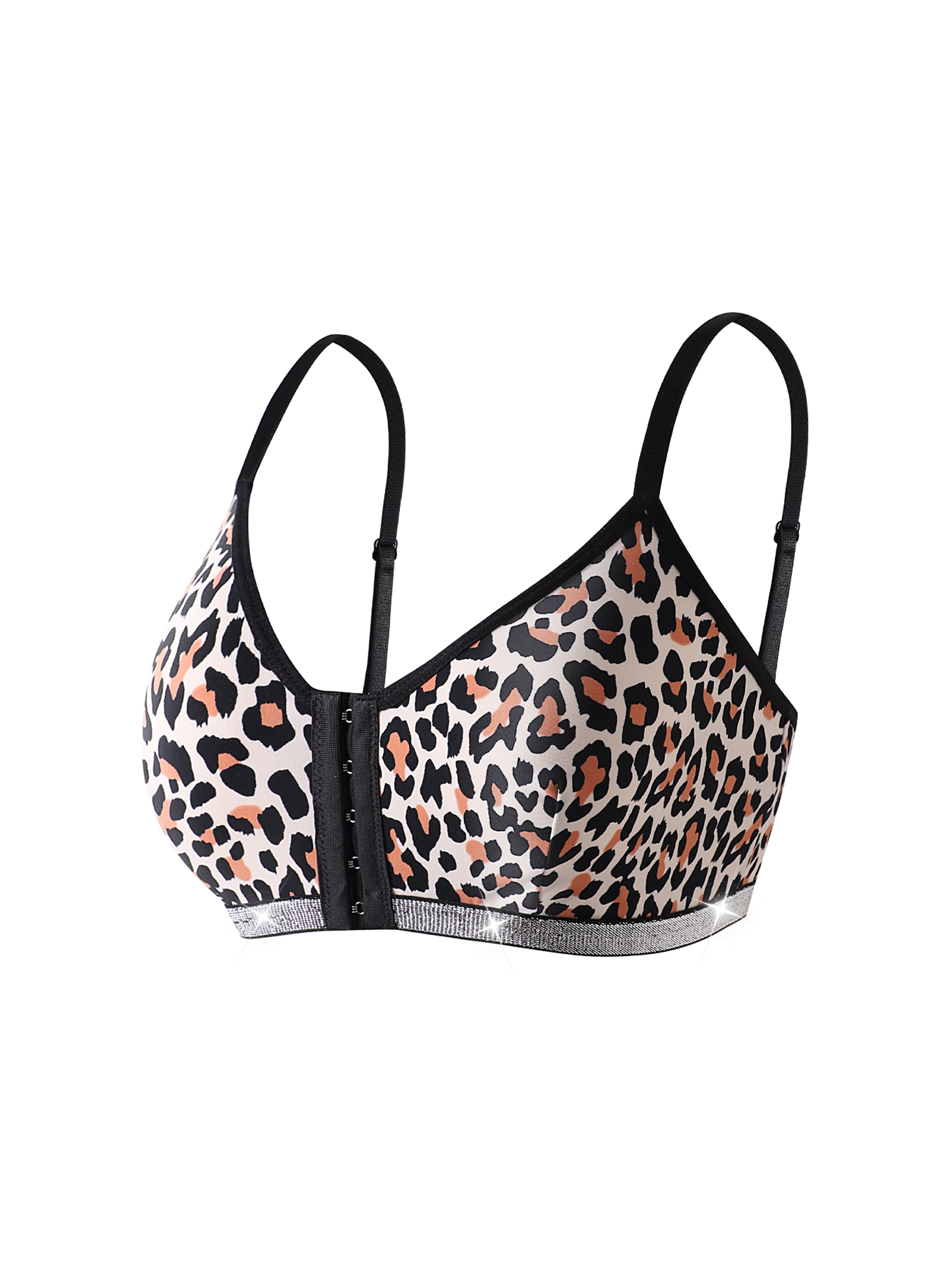 Cherry Print Front Closure Wireless Comfort Bralette 7