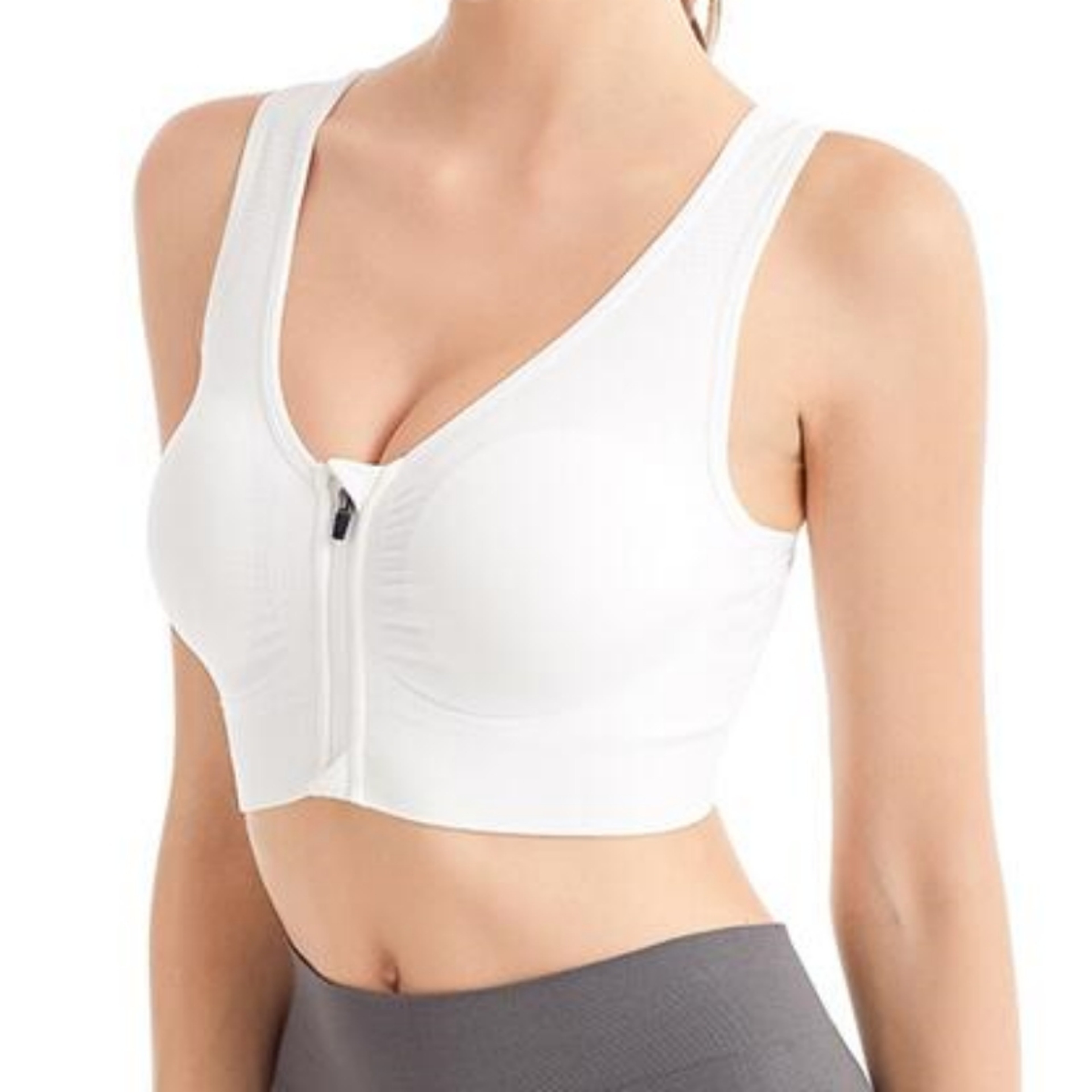 Front Zip Sports Bra For Running Yoga And Everyday Support 0