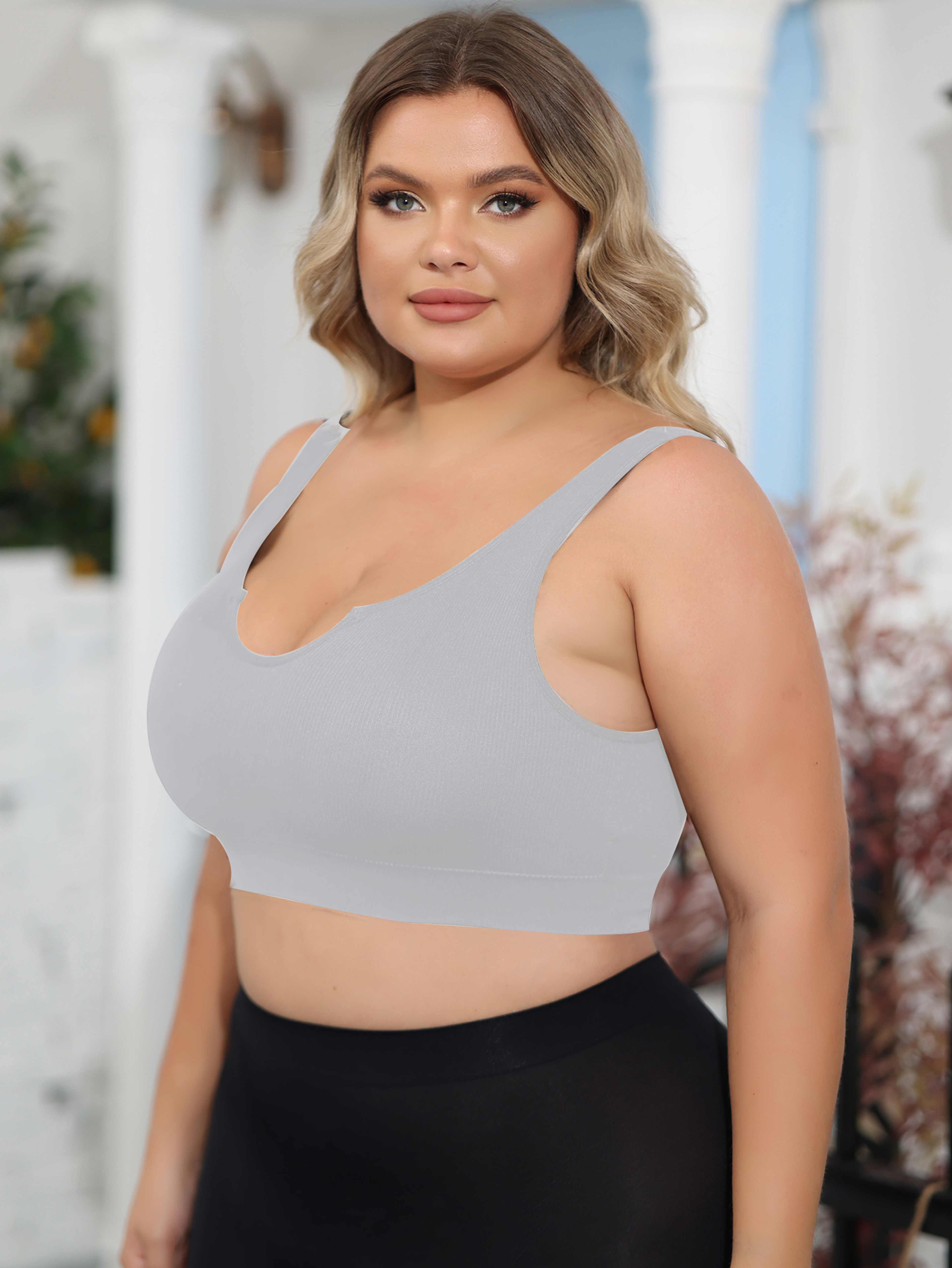 Plus Size Wireless Lift Bra No Underwire Side Support Comfort Bra 0