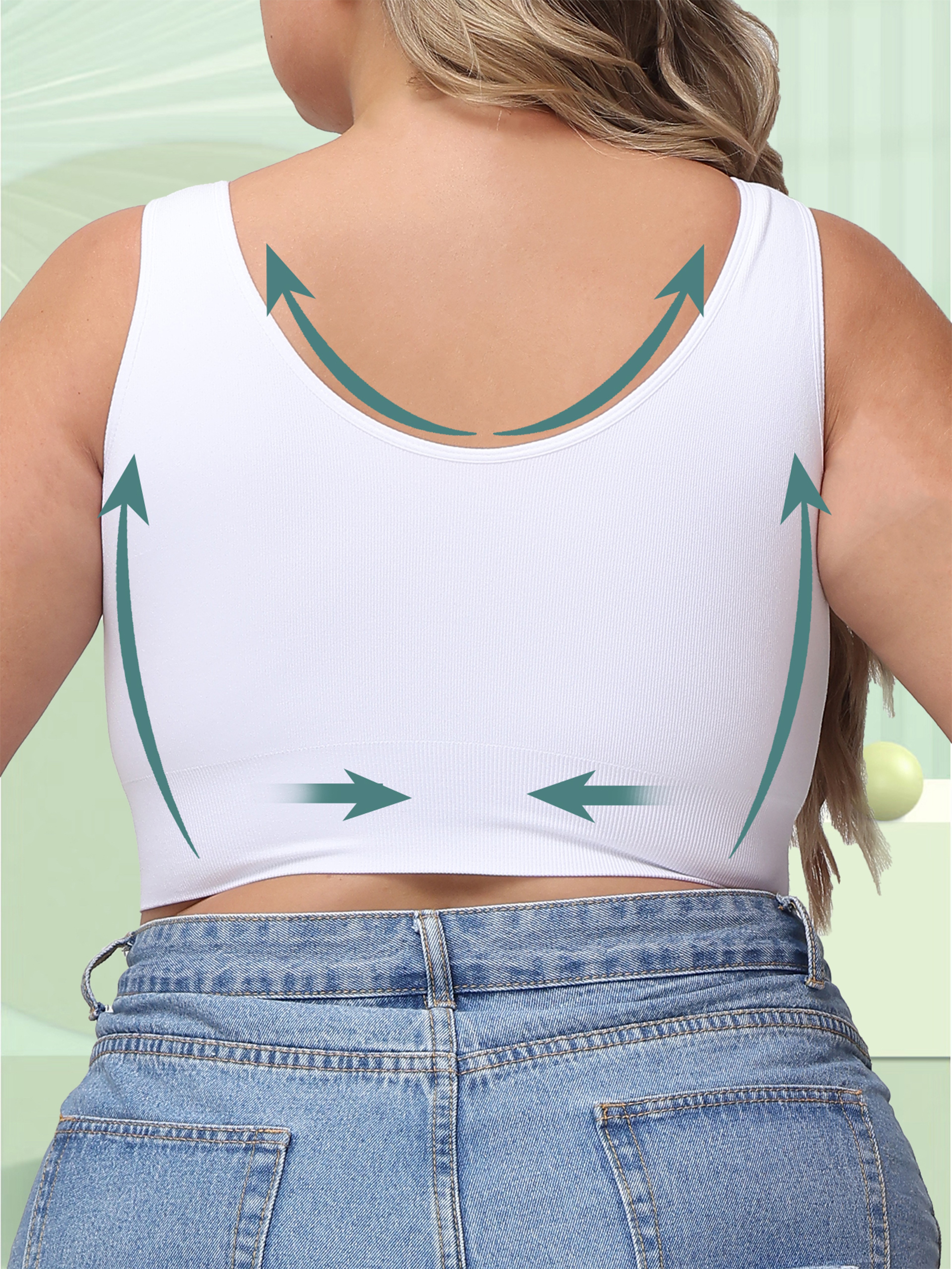 Plus Size Wireless Lift Support Bra For Side Bust Shaping 2