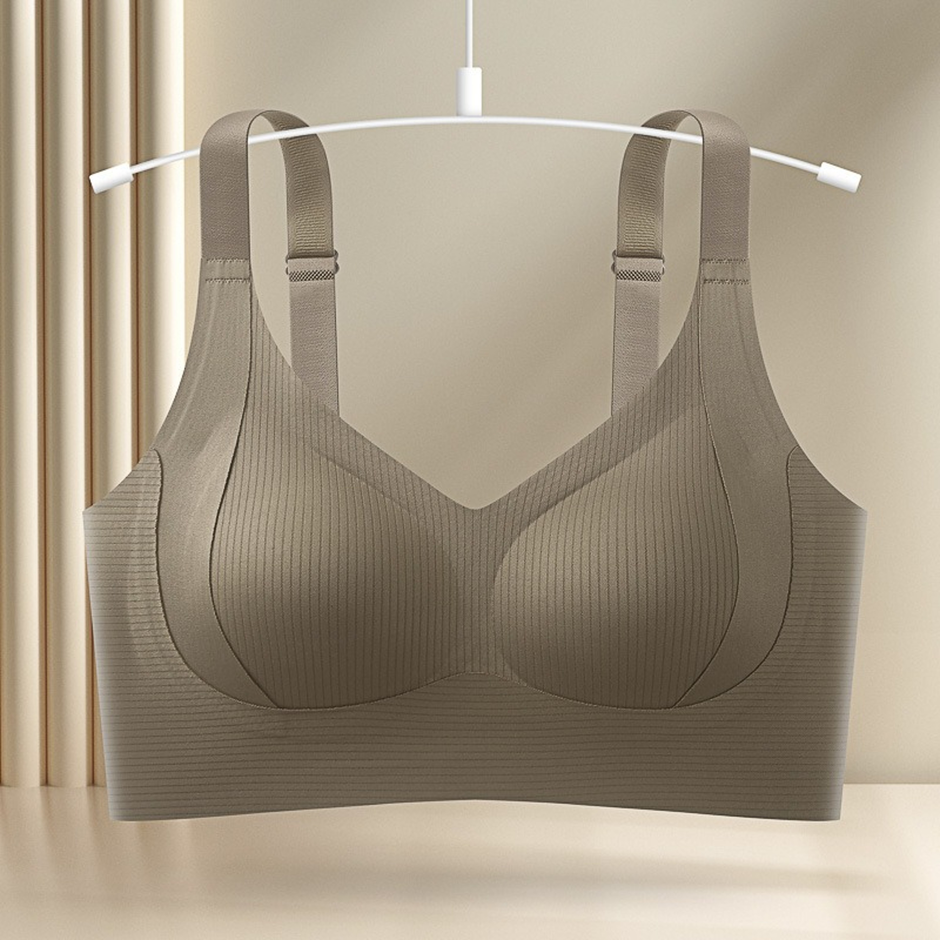 Wire Free Push Up Plus Size Bra with V Neck Padding – view 5