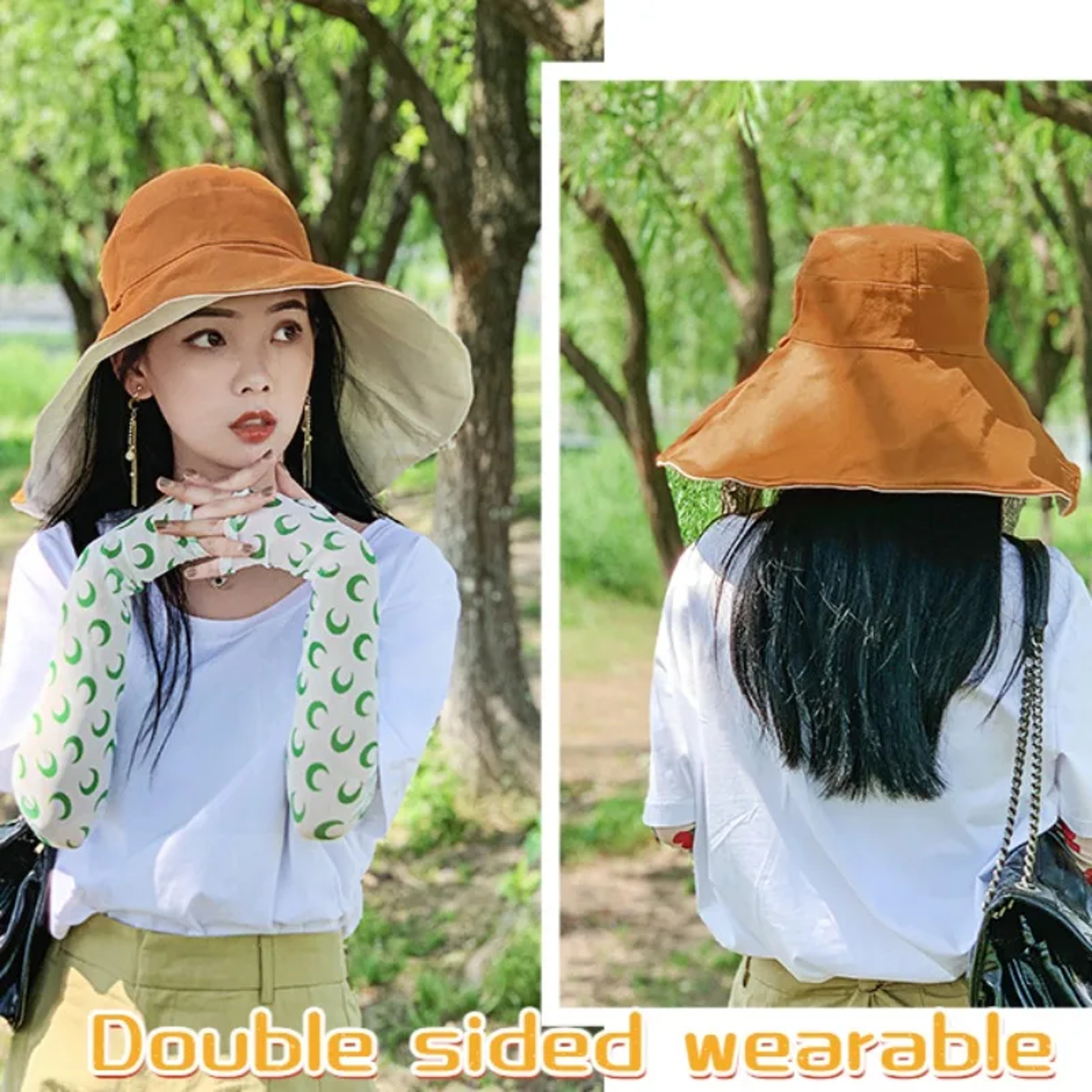 Womens UPF Wide Brim Foldable Sun Hat – view 4