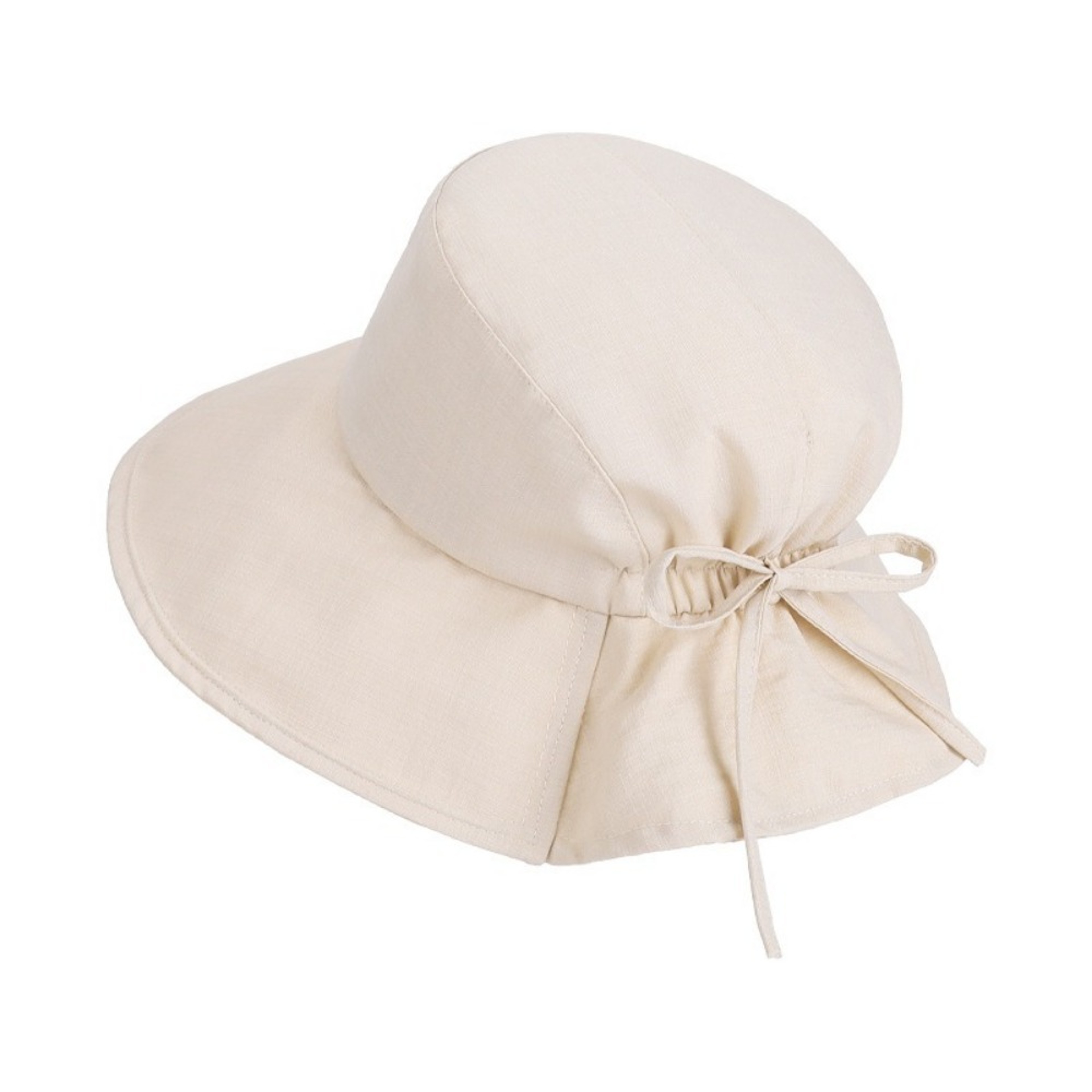 Womens Wide Brim Bucket Hat UV Protection Breathable Bowknot Summer Sun Hat 7