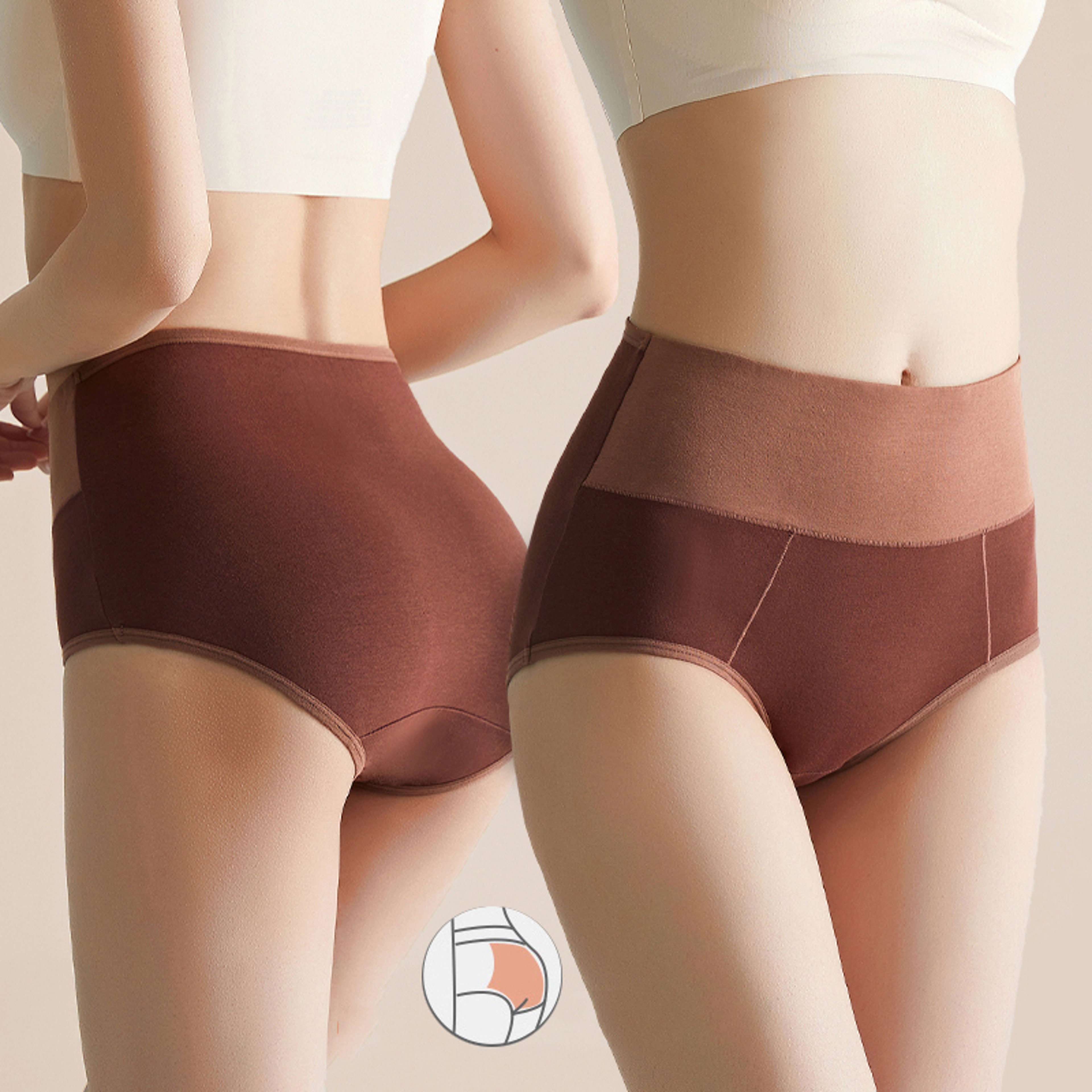 High Waist Leak Proof Period Underwear Cotton Plus Size Menstrual Panties 0