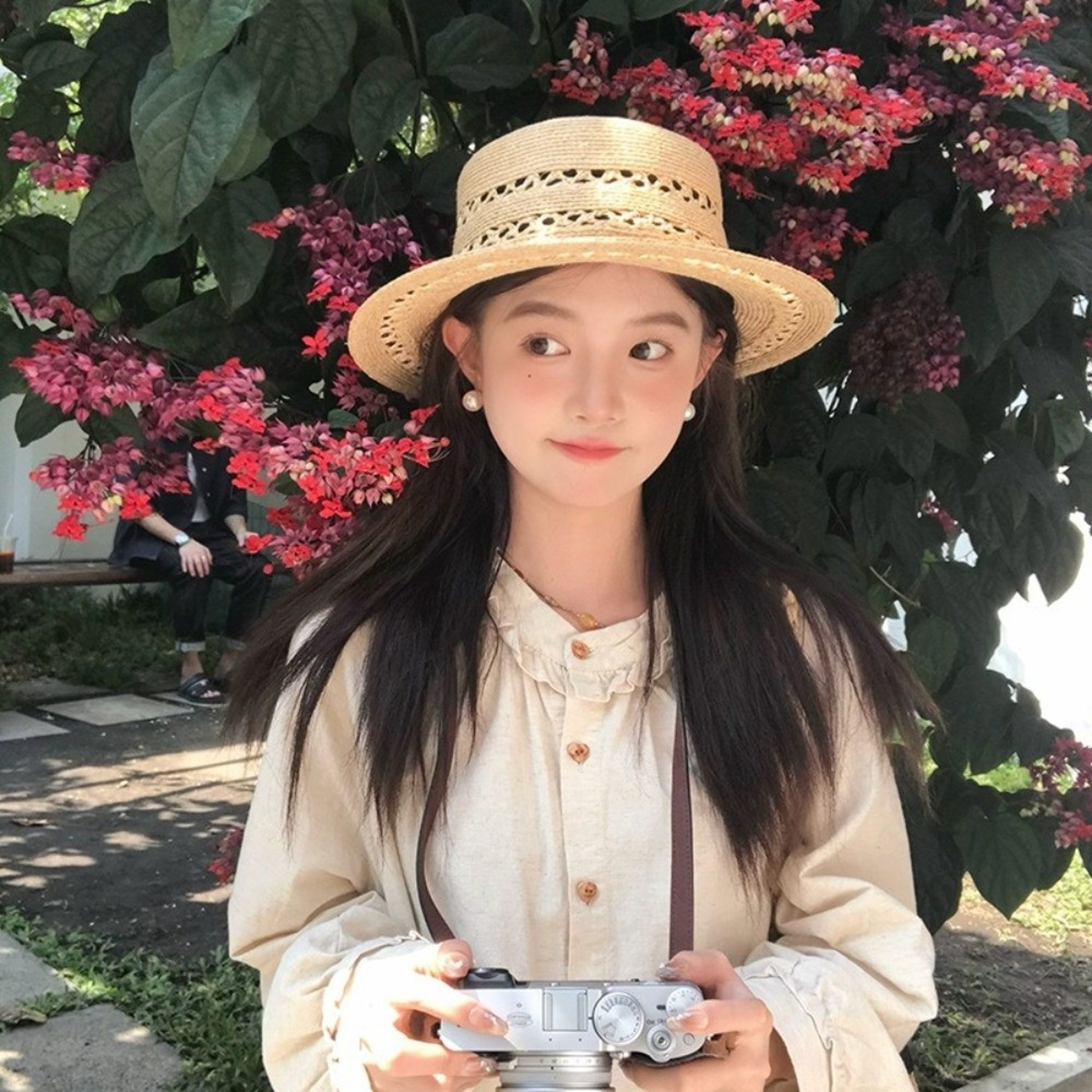 Handwoven Straw Sun Hat Breathable Panama Bucket Hat For Summer Travel 0