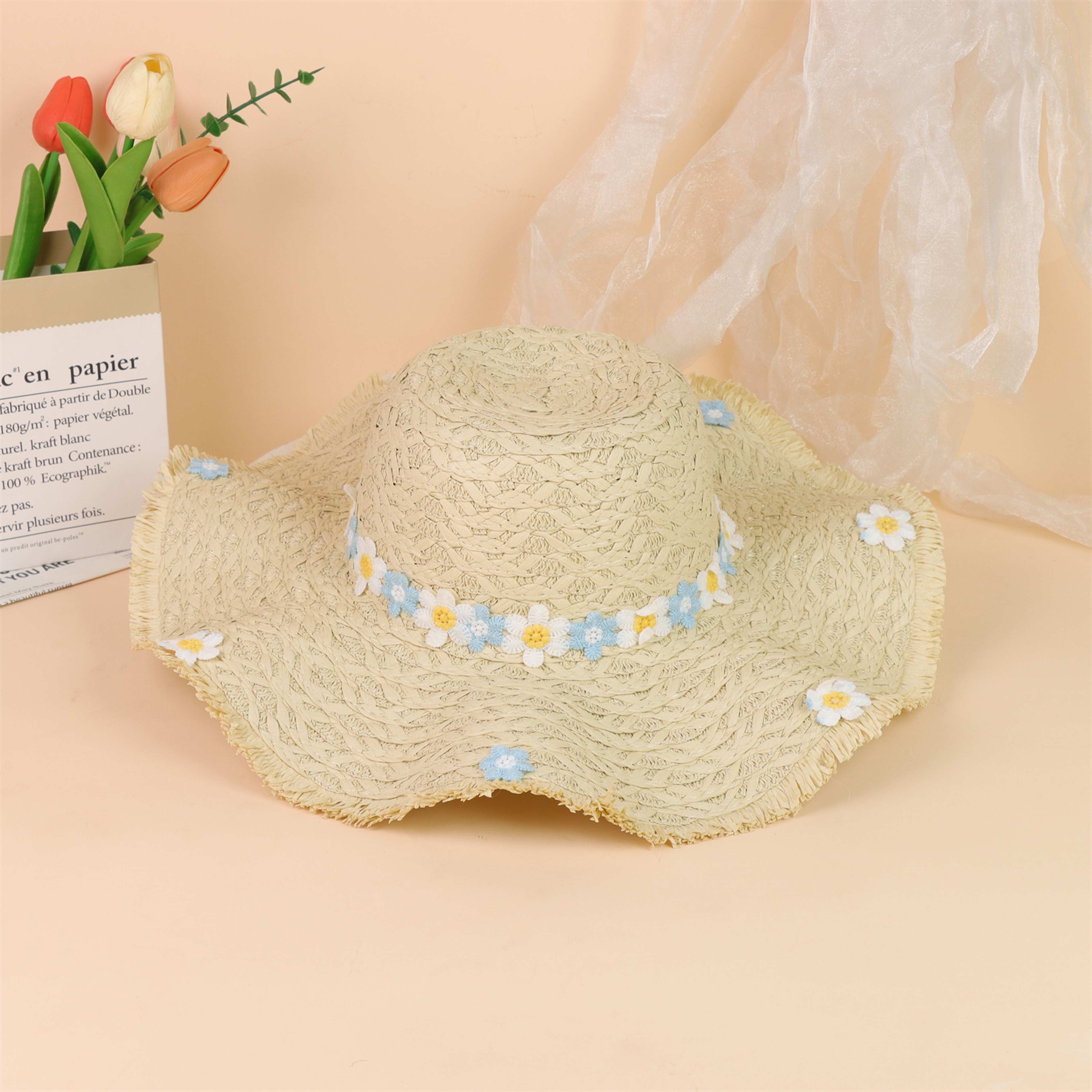 Womens Wide Brim Sun Hat Packable Beach Travel Sun Hat – view 5
