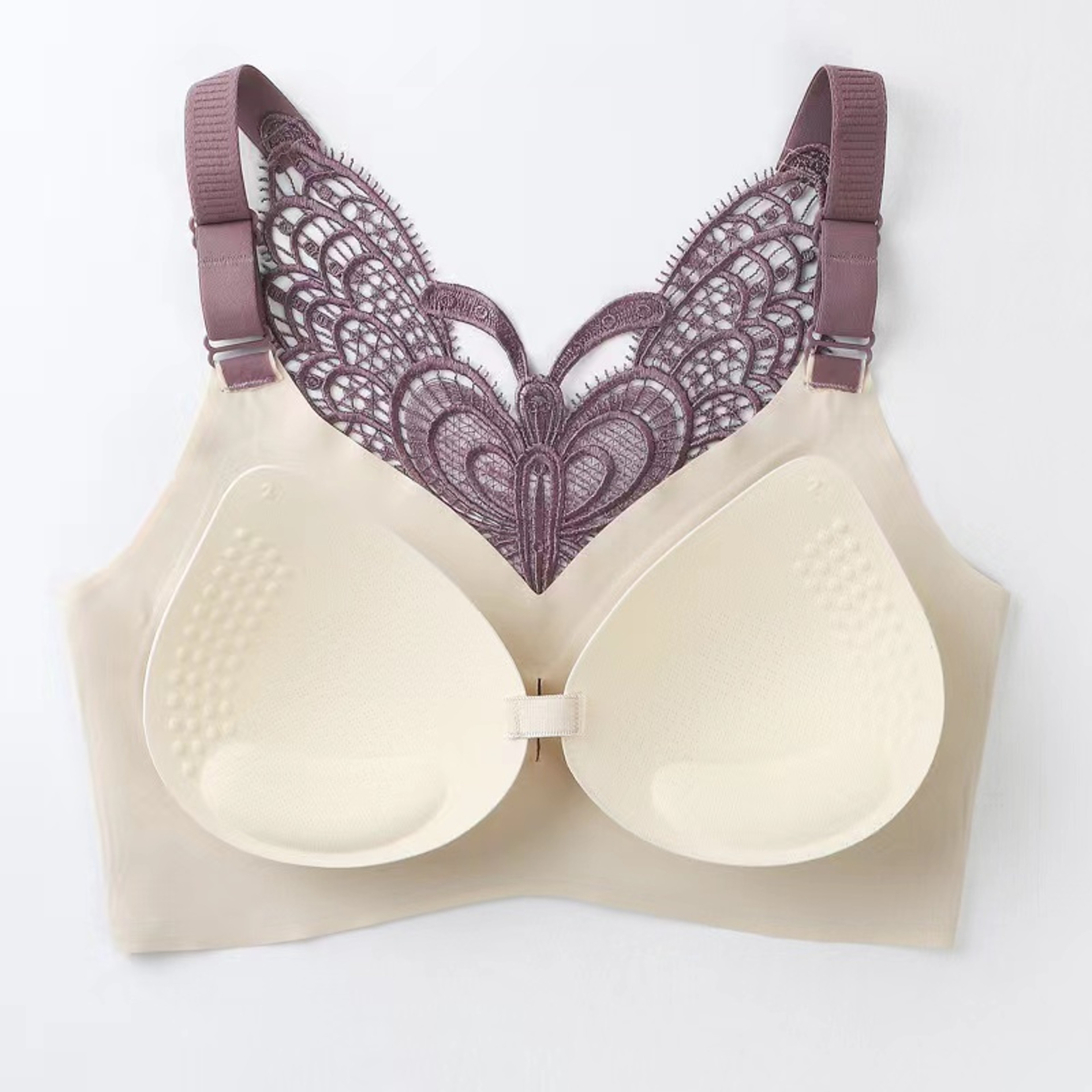 Butterfly Back Seamless Wireless Bra  Shockproof Plus Size Comfort Sports Bra 2