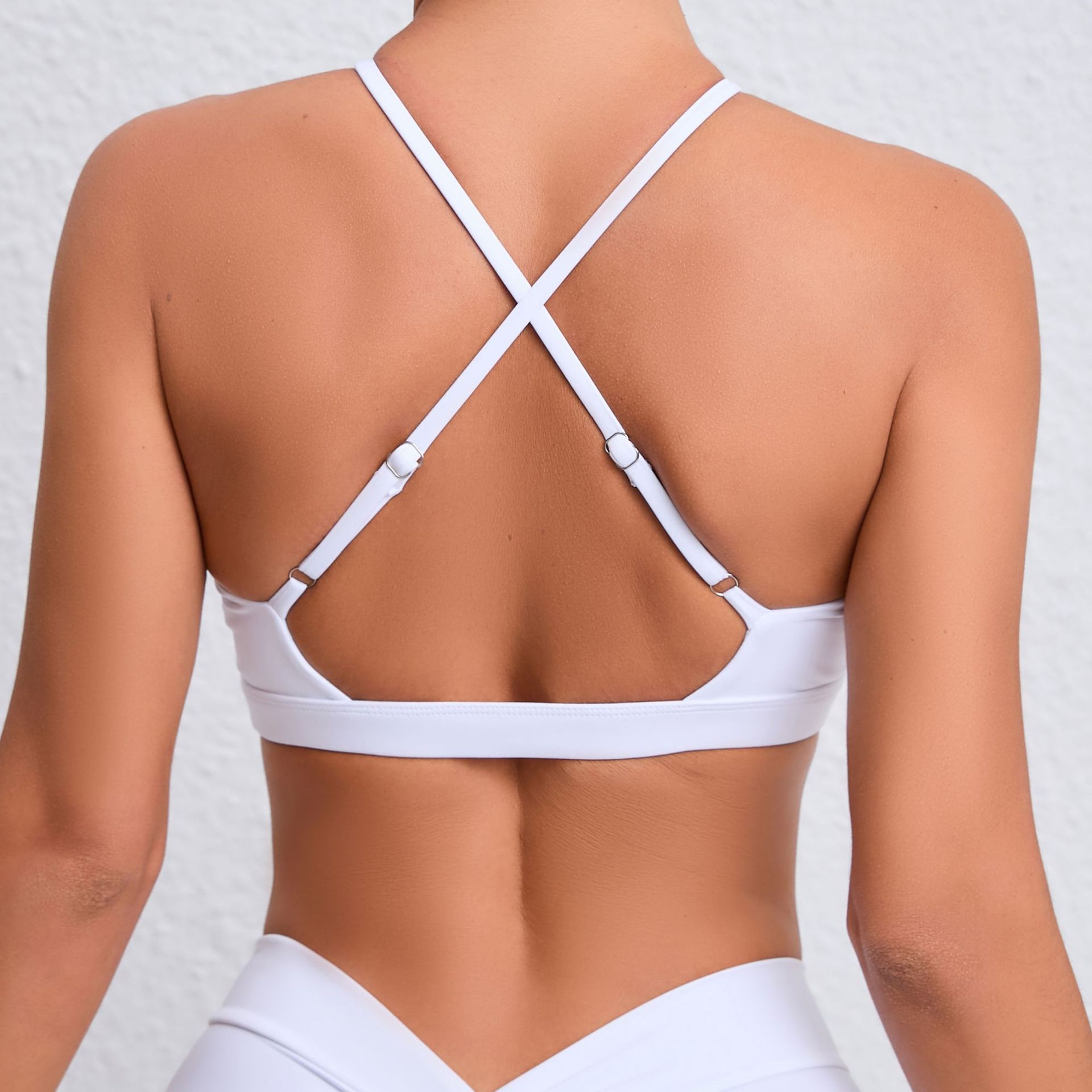 Cross Back Seamless Sports Bra Quick Dry Yoga Tank Top 5