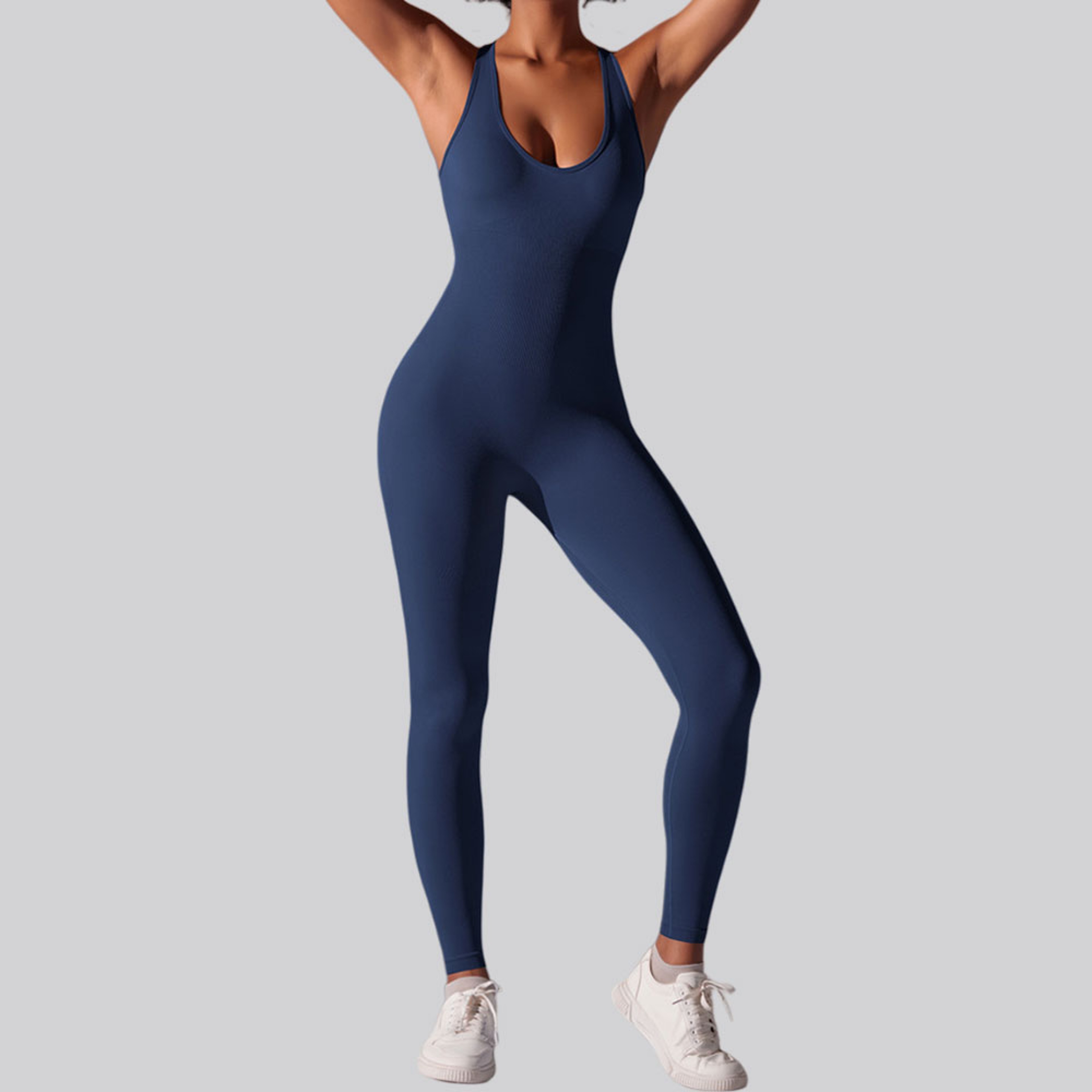 Seamless Backless Workout Jumpsuit One Piece Yoga Suit for Women – view 1