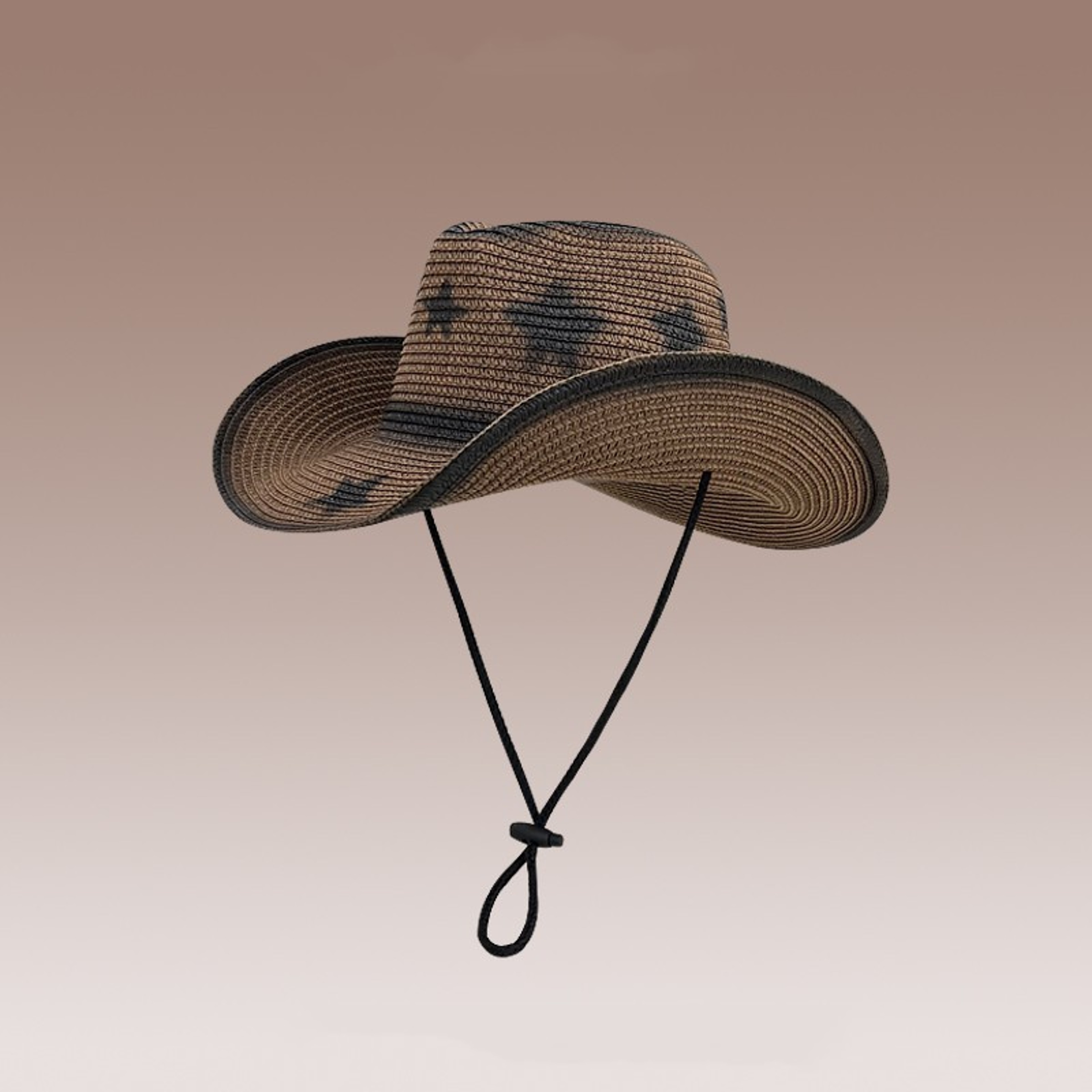 Japanese Retro Star Straw Cowboy Hat With Windproof Strap 8