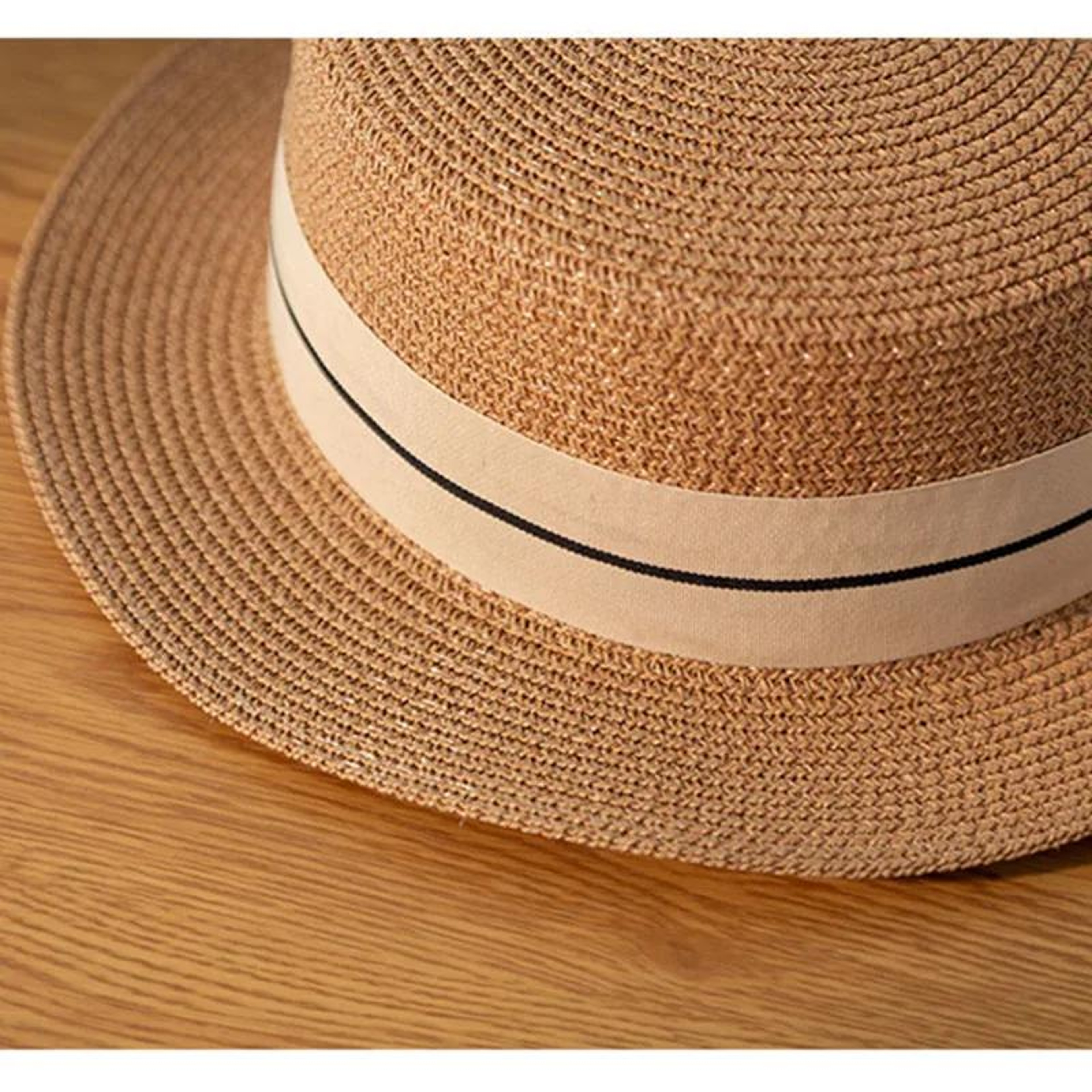 Embroidered Wide Brim Panama Straw Hat – view 5