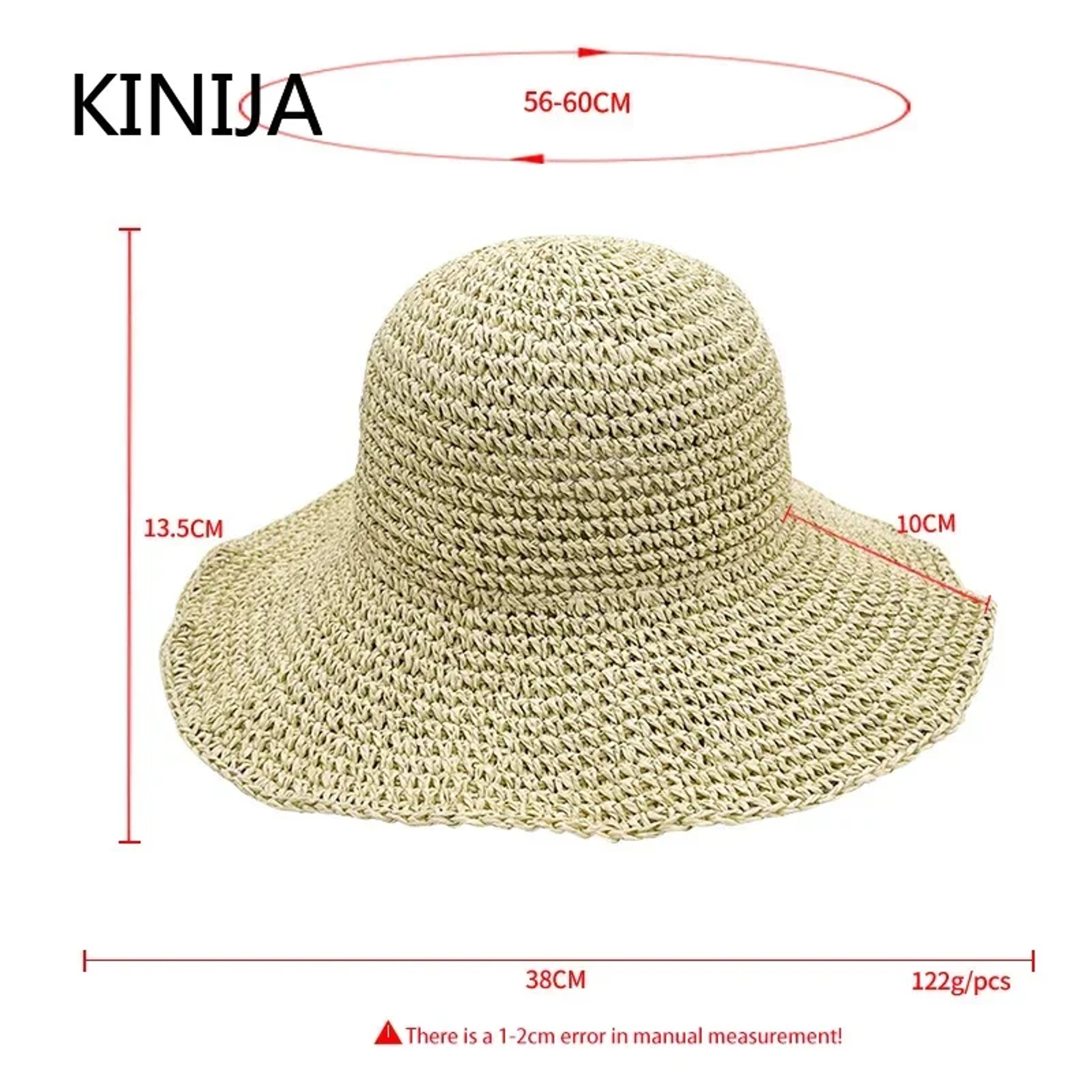 Foldable Wide Brim Panama Straw Summer Sun Hat for Women – view 6