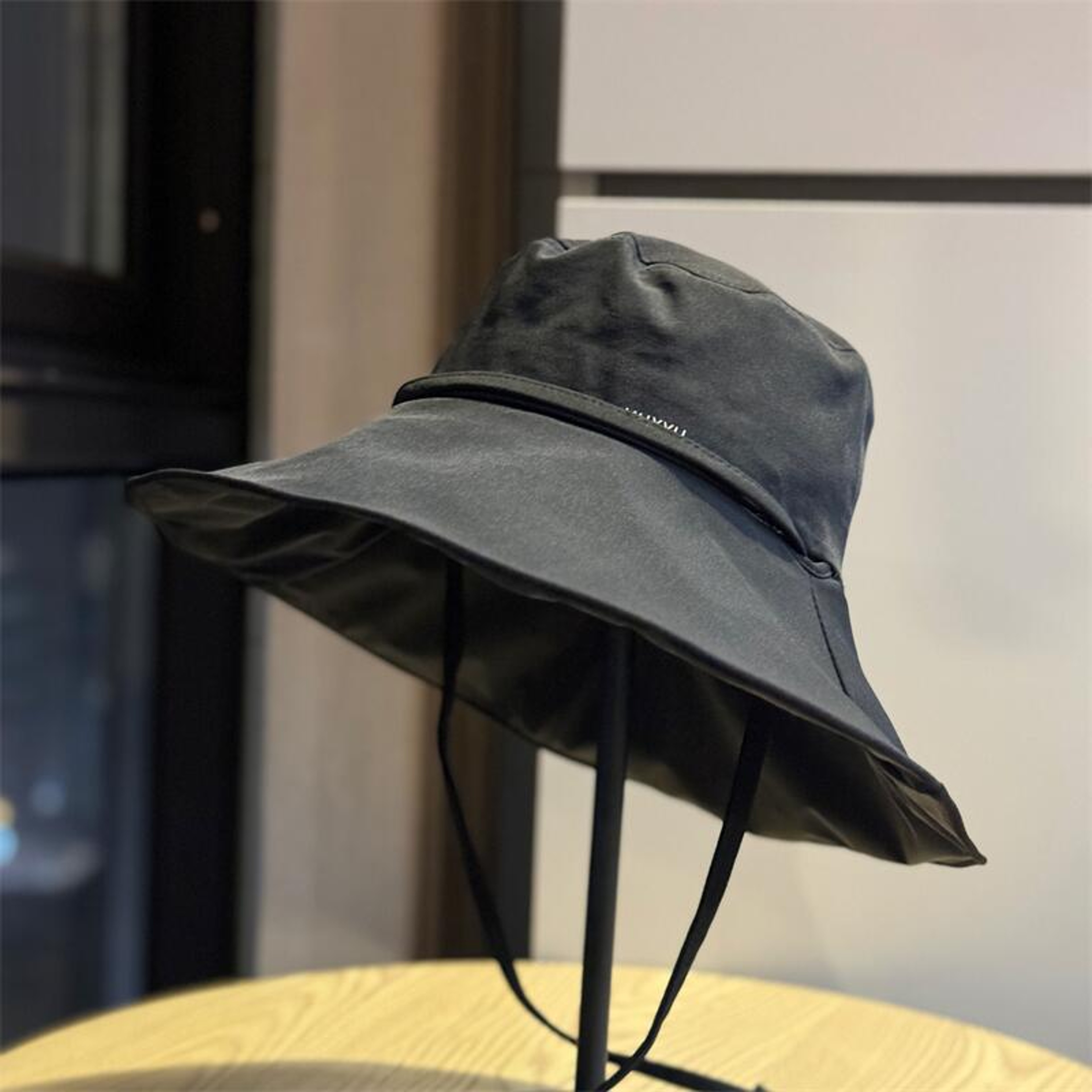 Womens Distressed Summer Beach Bucket Hat with Adjustable Chin Strap & Frayed Wide Brim for Sun Protection – view 7