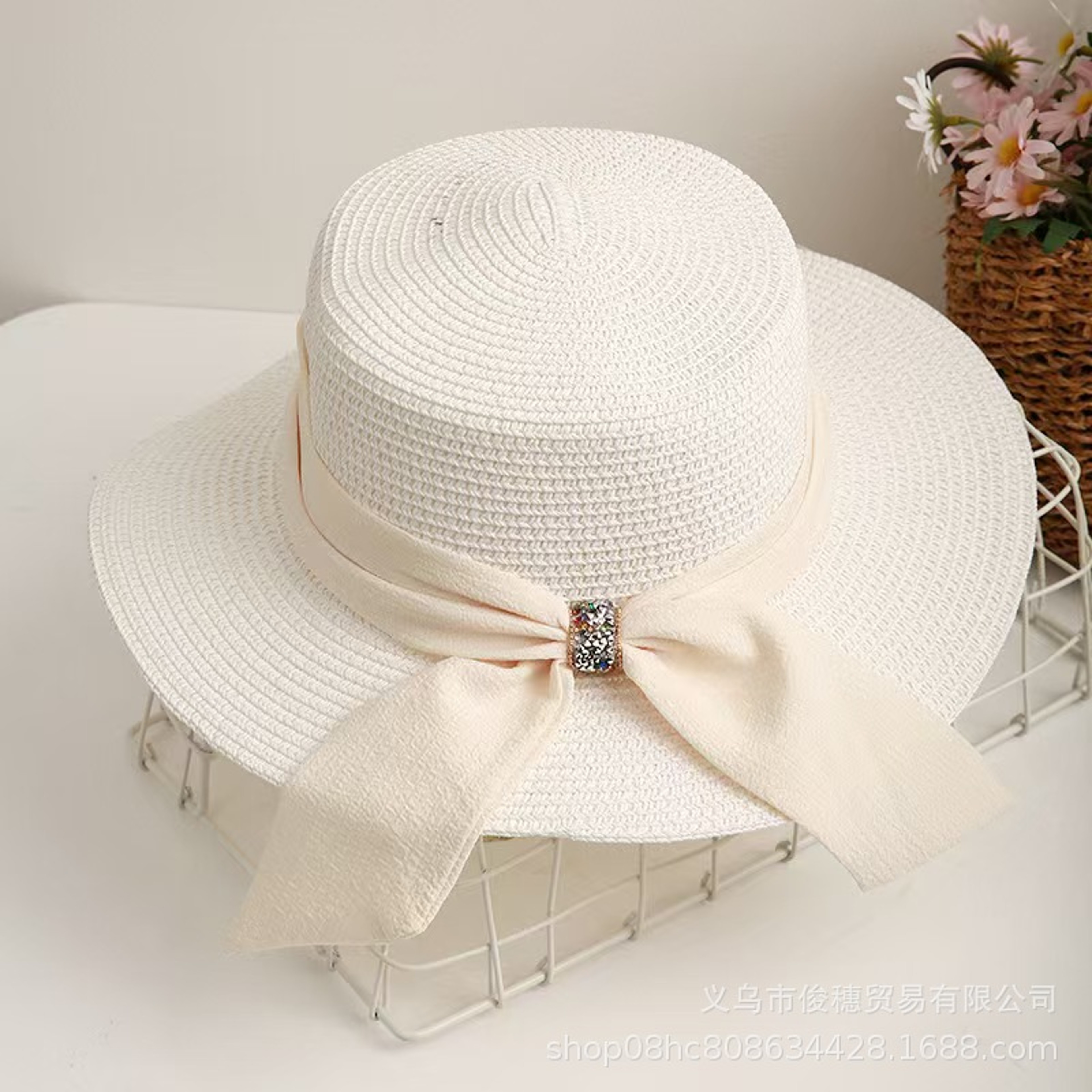 SereneSummer Wide Brim Straw Sun Hat – Foldable Packable Beach Summer Hat for Women – view 9