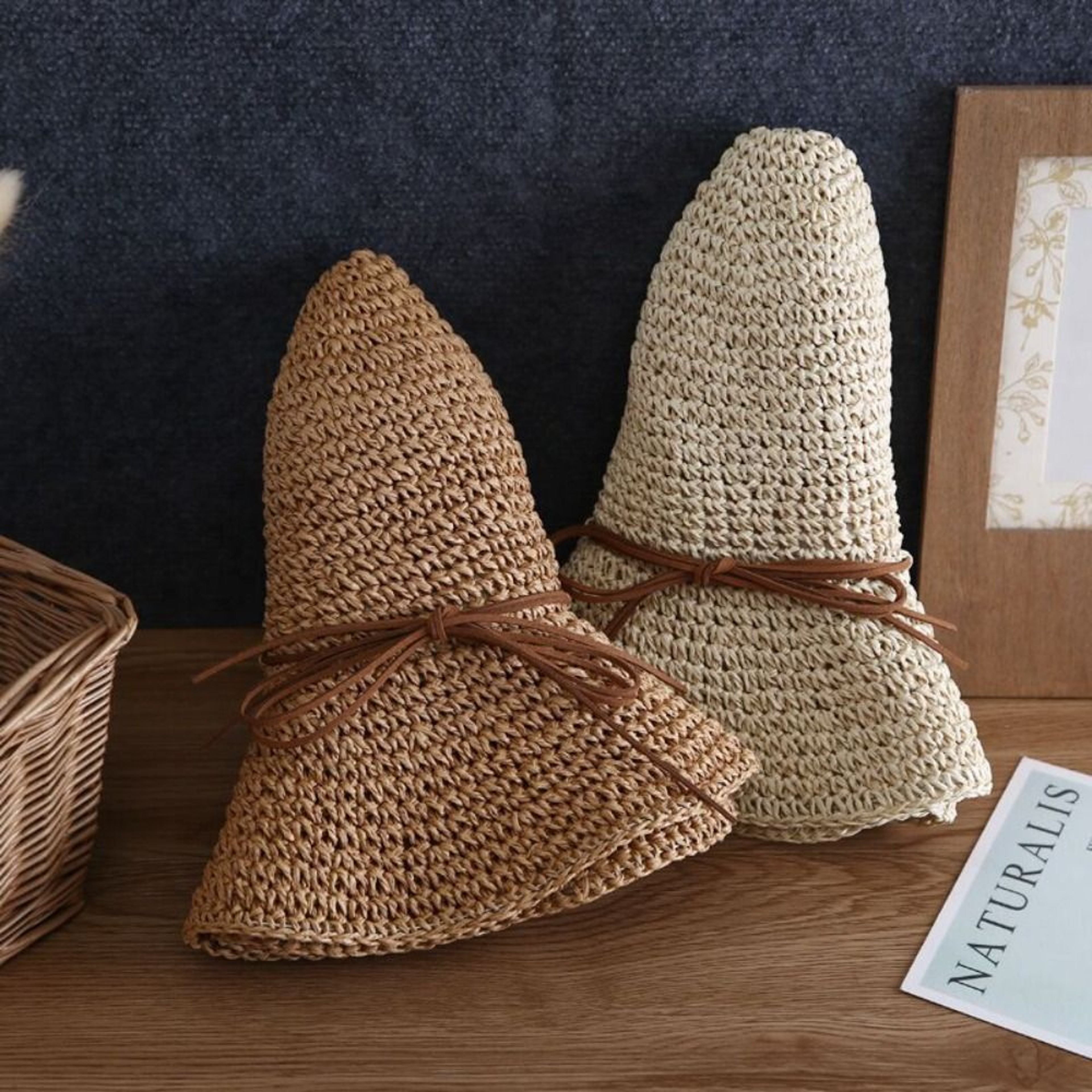 French Style Wide Brim Beach Hat With Elegant Accent Bow 0