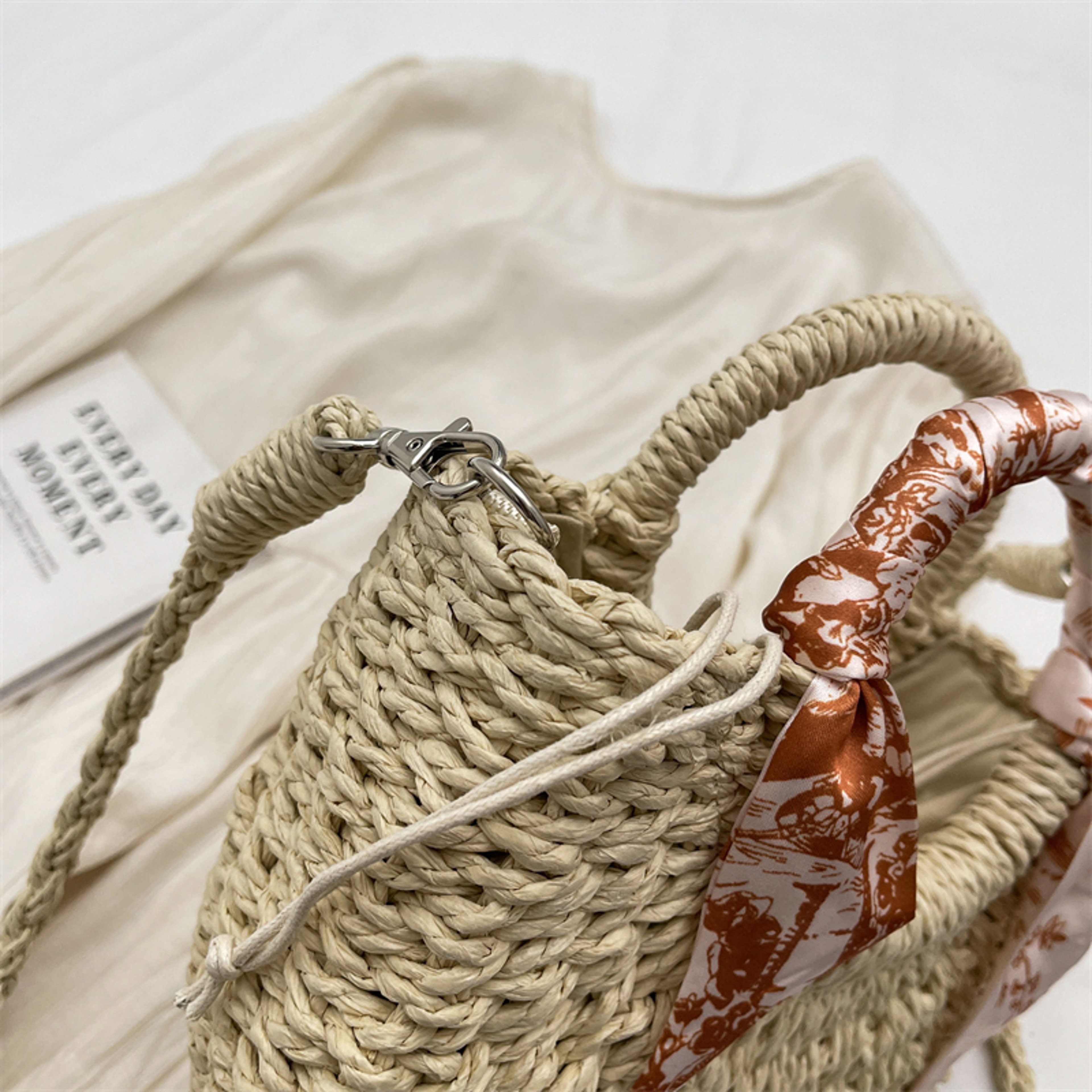 Handmade Half-Moon Straw Bag for Women - Chic Summer Beach Tote – view 3