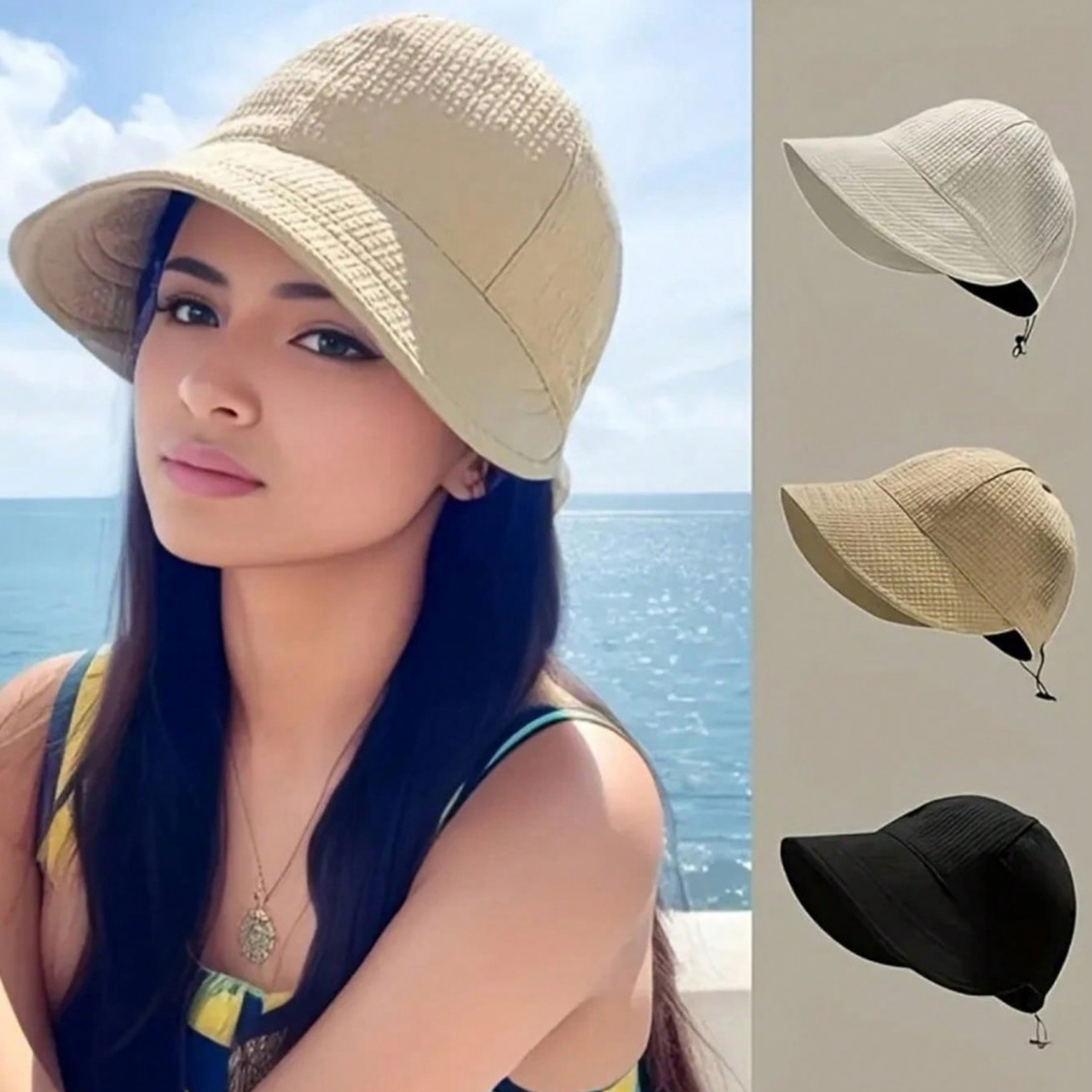Women Wide Brim Foldable Sunhat UV Protection Cap 0