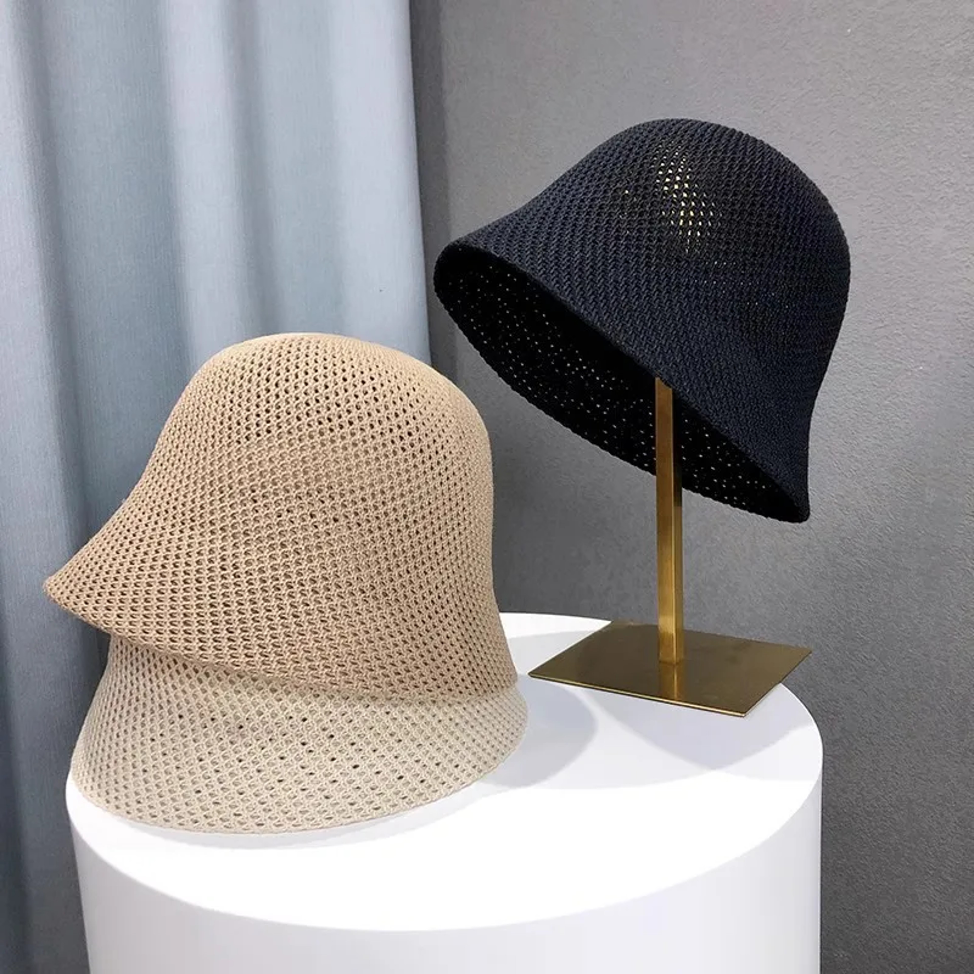 Breathable Summer Bucket Hat Foldable Women Sun Hat Hollow Out Beach Panama Cap 2