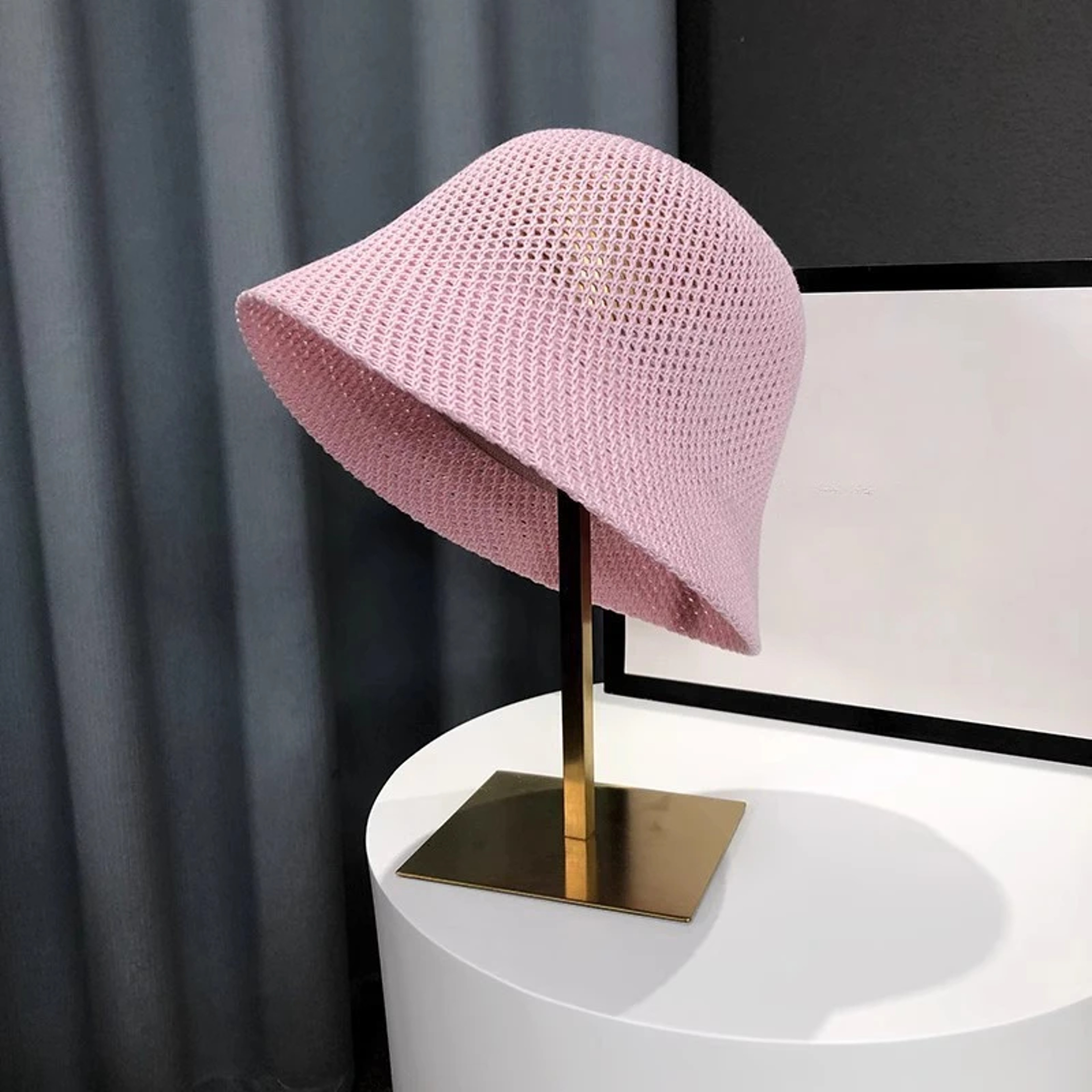 Breathable Summer Bucket Hat Foldable Women Sun Hat Hollow Out Beach Panama Cap 4