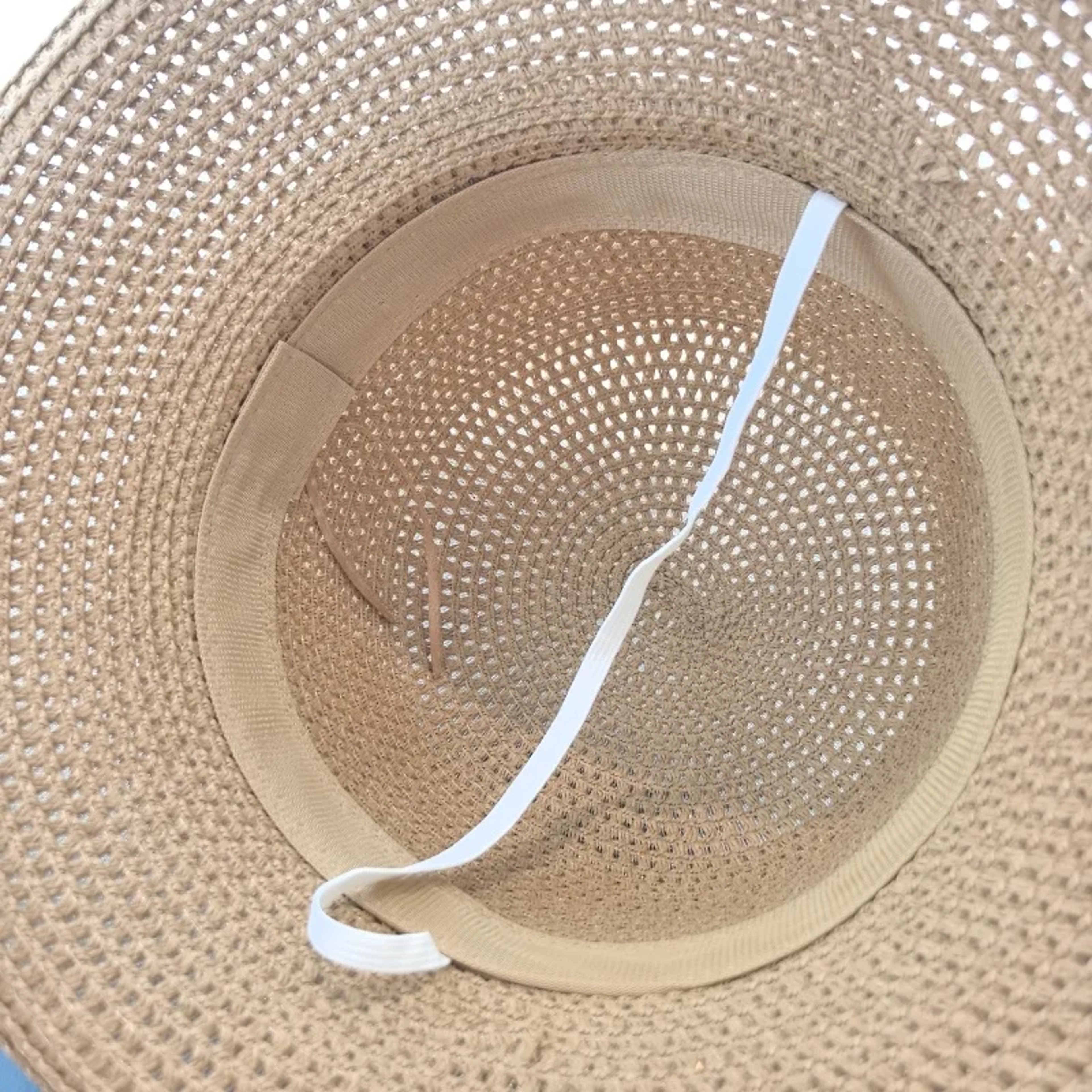 Summer Wide Brim Straw Sun Hat - Foldable Beach Visor with Elegant Ribbon Bow – view 5