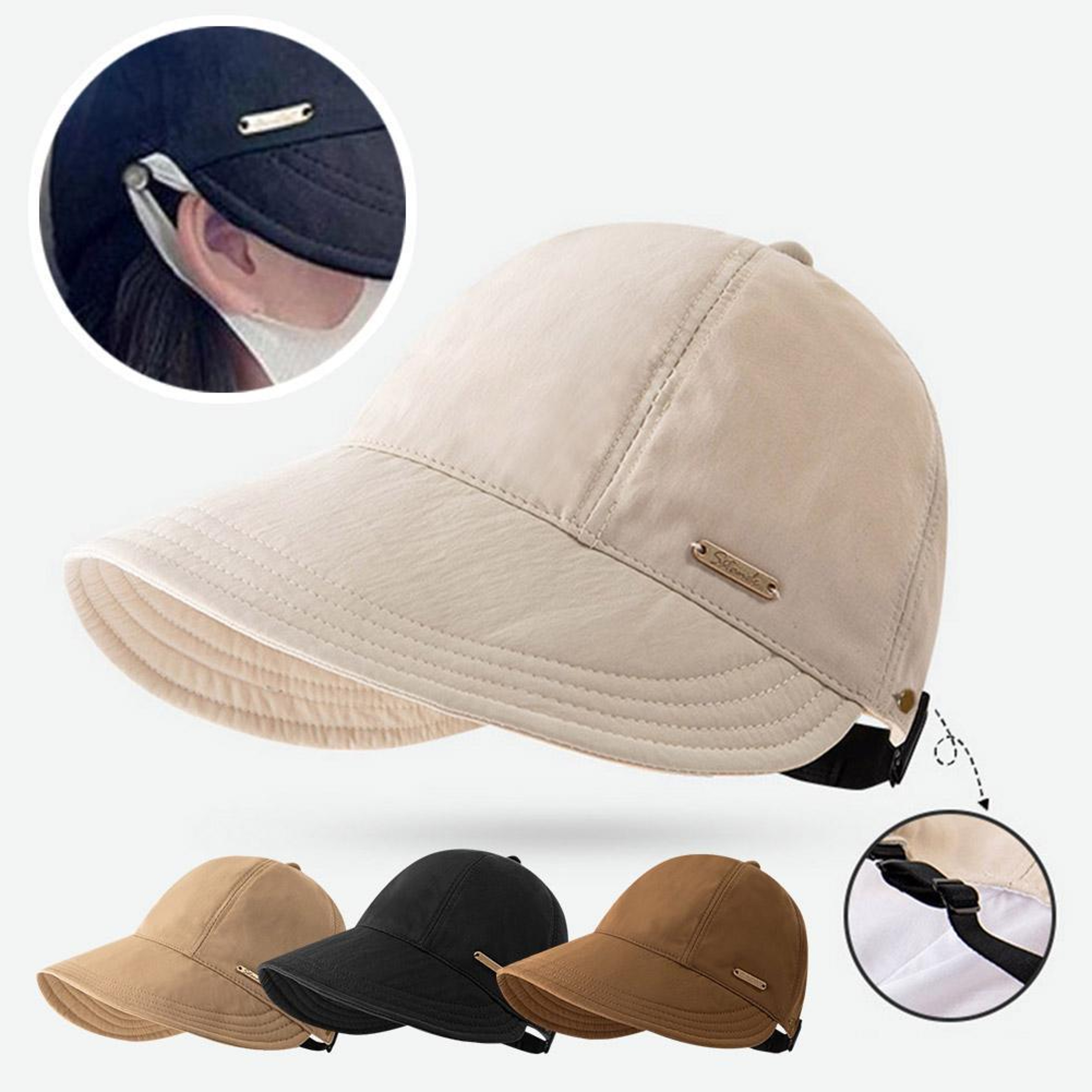 Wide Brim Adjustable Sun Visor Hat for Women – view 5