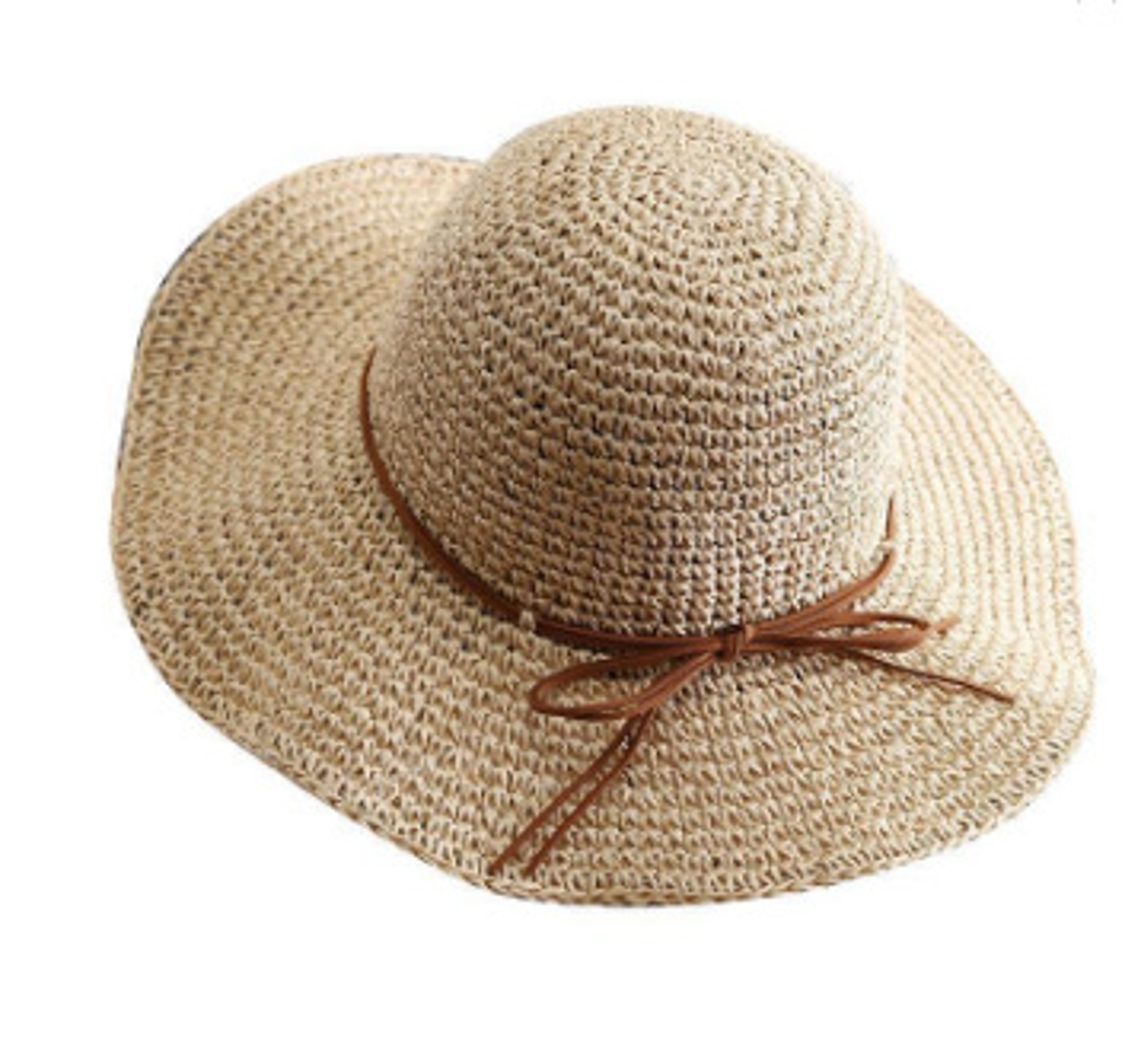 Wide Brim Woven Straw Sun Hat With Elegant Bow Accent 6
