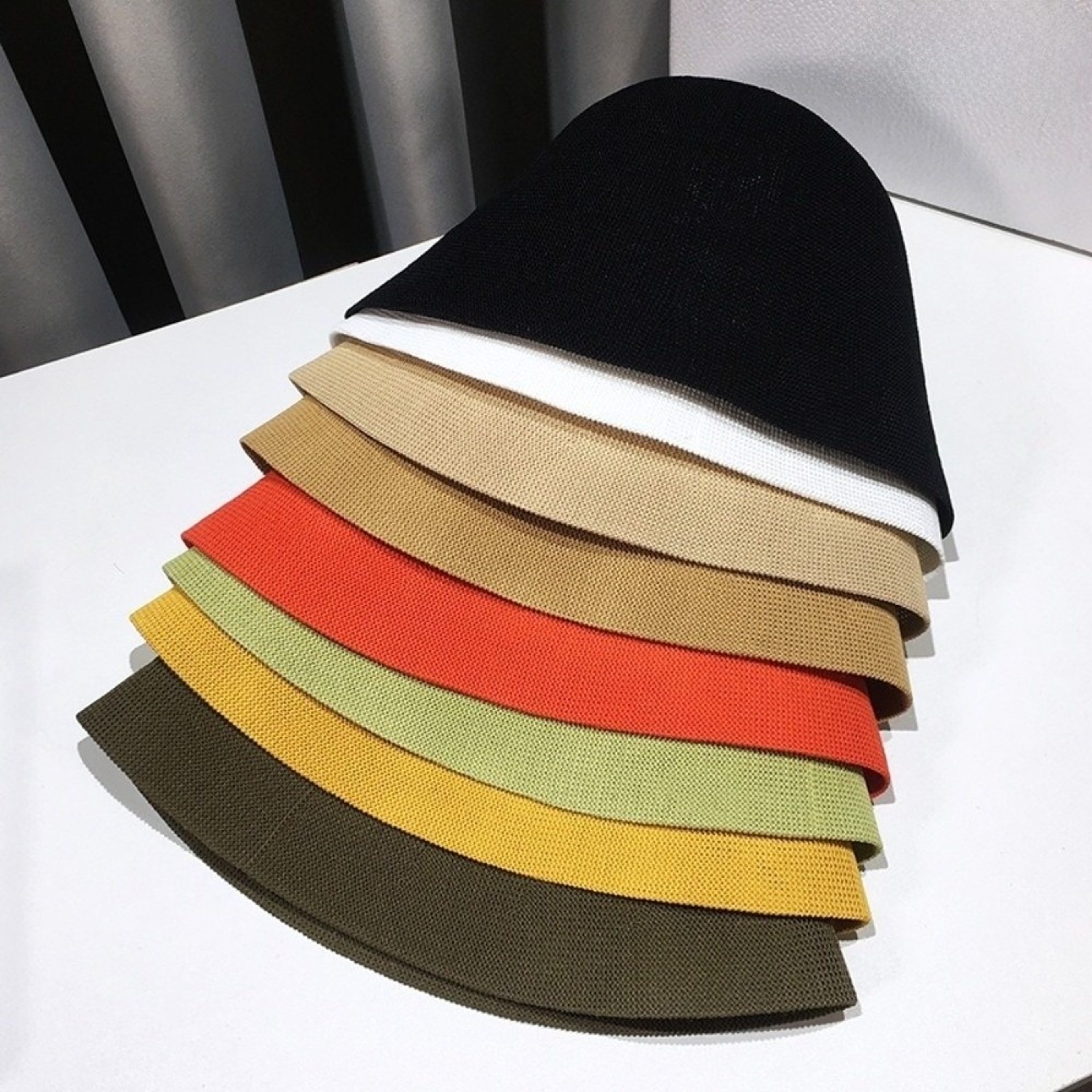 Foldable Linen Beach Bucket Hat With Wide Brim Breathable Cotton Summer Sun Protection Floppy Hat F 0