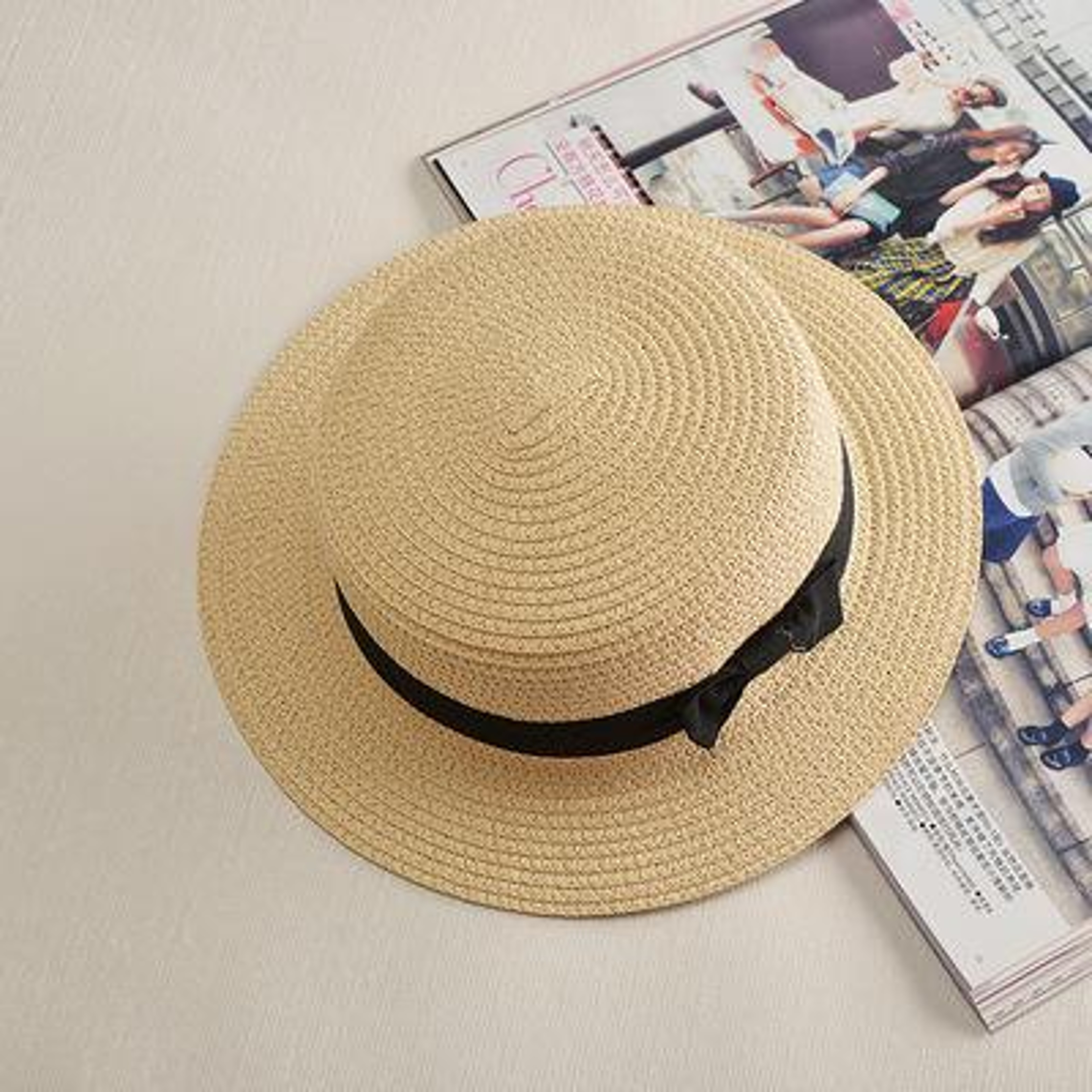 Wide Brim Panama Straw Beach Hat With Bowknot Chic Summer Sun Hat For Women 8