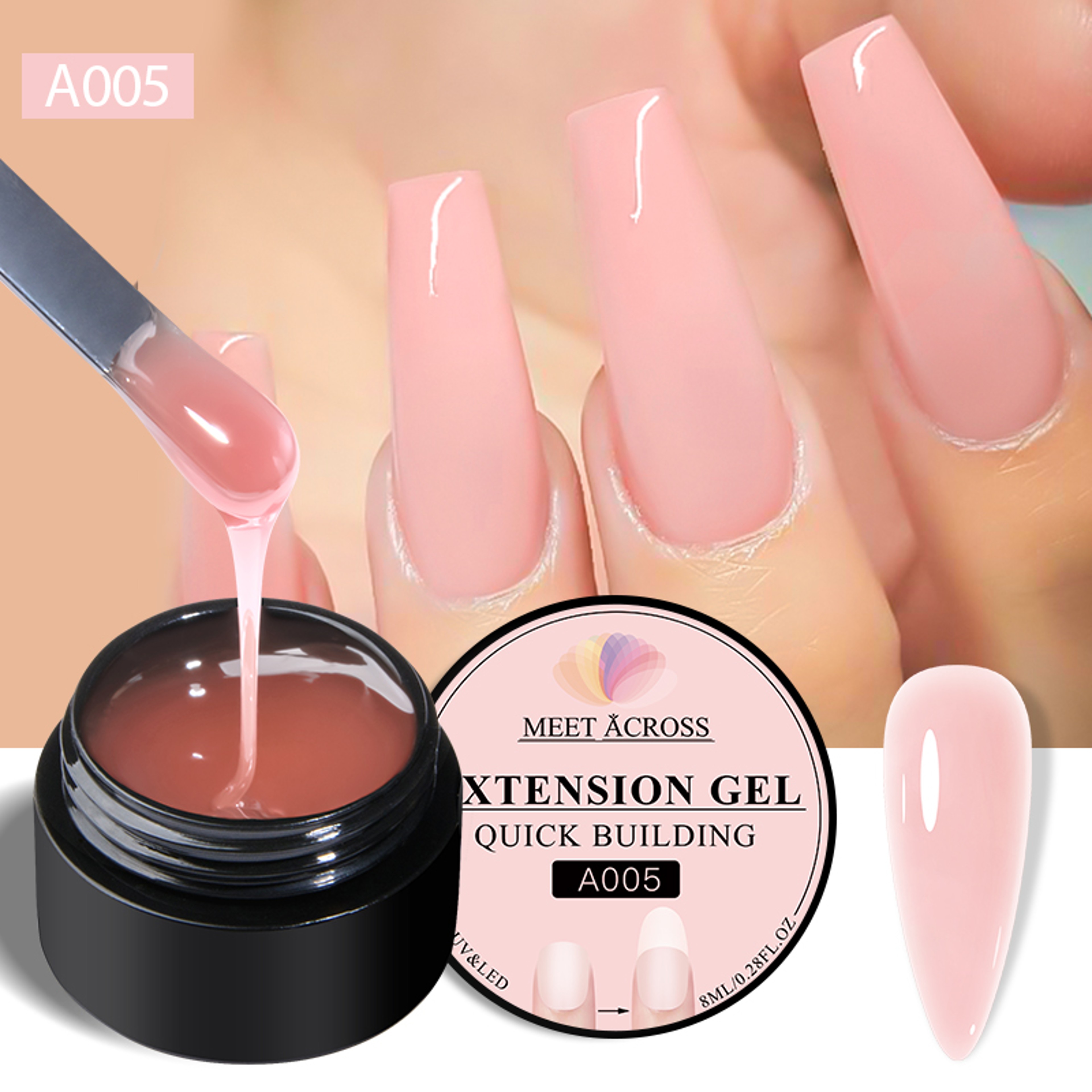 Vernis Semi Permanent Soak Off Nail Art, Milk White Quick Extension Gel Polish, UV LED Gel Varnish for Nails – view 7