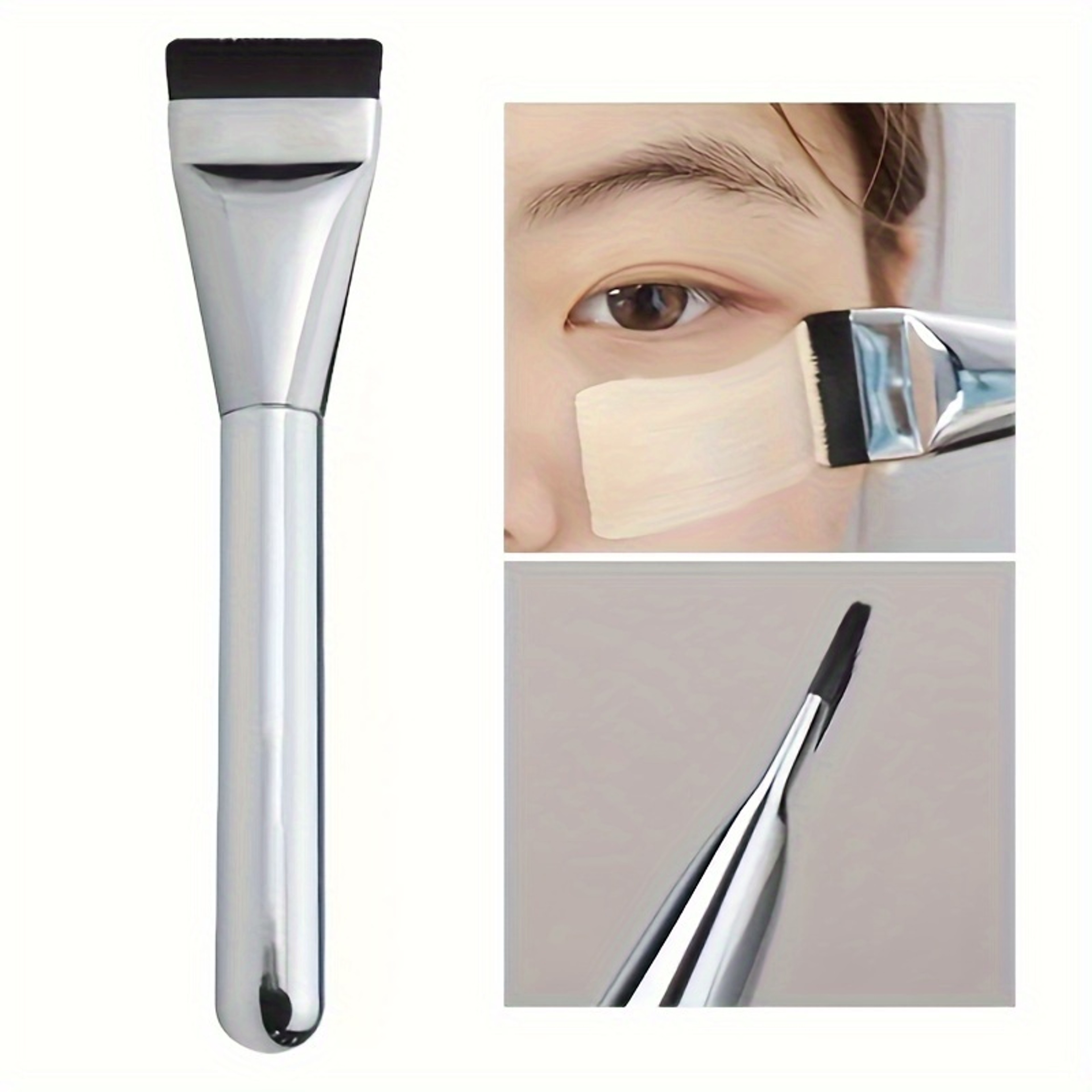 Oval Foundation Brush, Multi-Use Ultra-Fine Bristle, Hypoallergenic Nylon Makeup Brush for Perfect Face Contouring – view 1