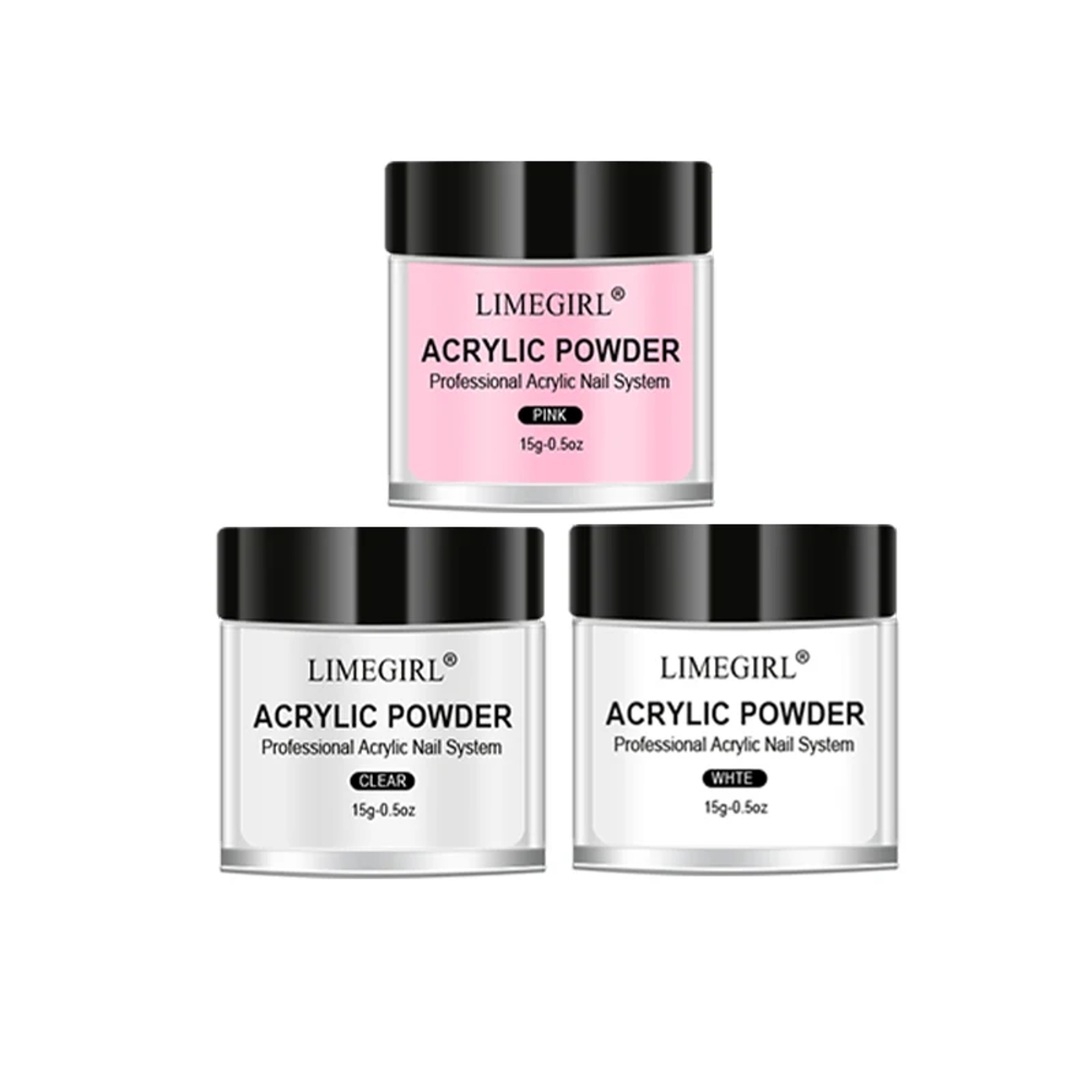 Acrylic Powder Kit with Crystal Liquid, Pink White Transparent Nail Set, Beginner Nail Extension Kit for DIY Salon Nails – view 10