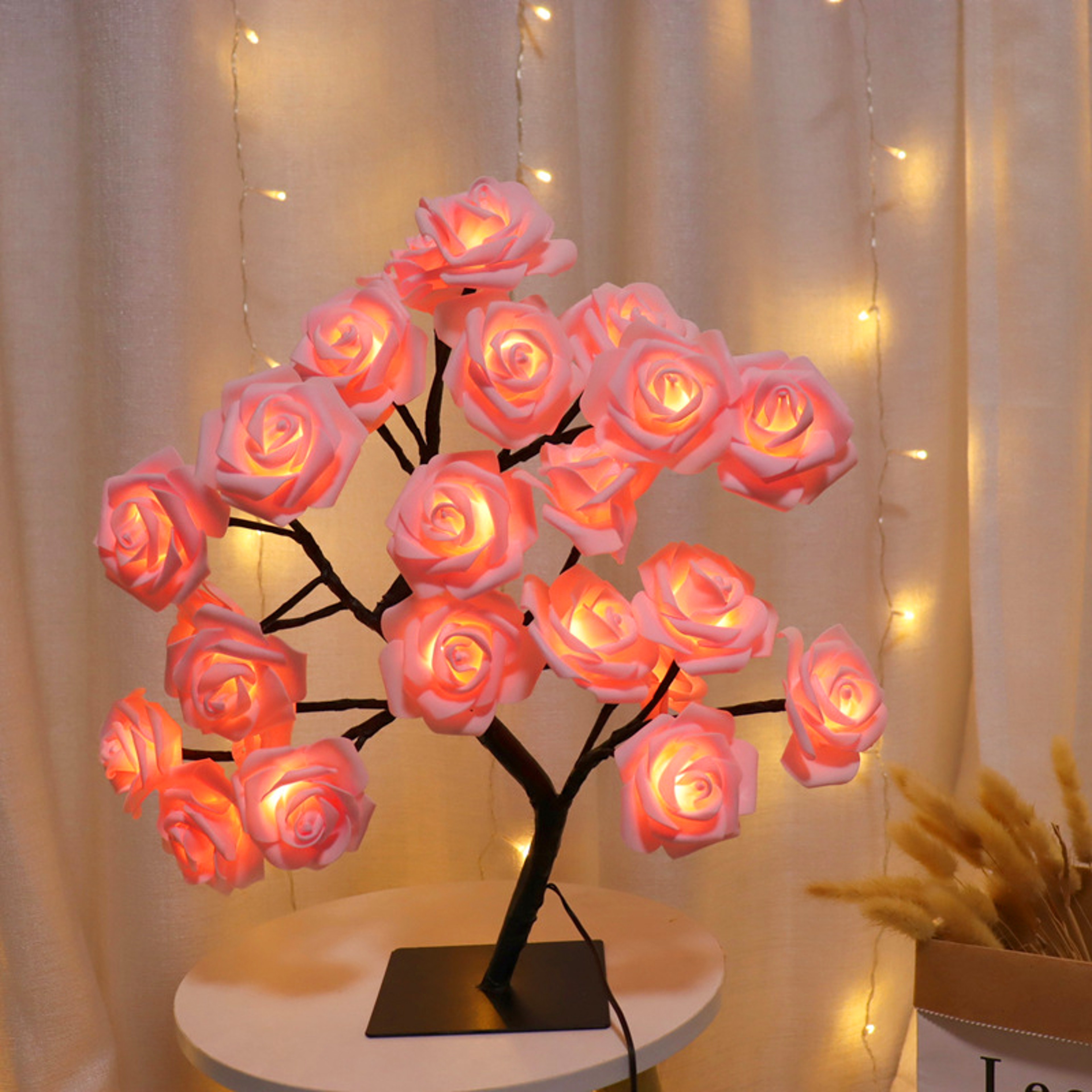 Tree Night Lights, LED Table Lamp, Rose Light String, USB Powered Lighting, Romantic Room Decor for Girls, Lover Gift – view 2