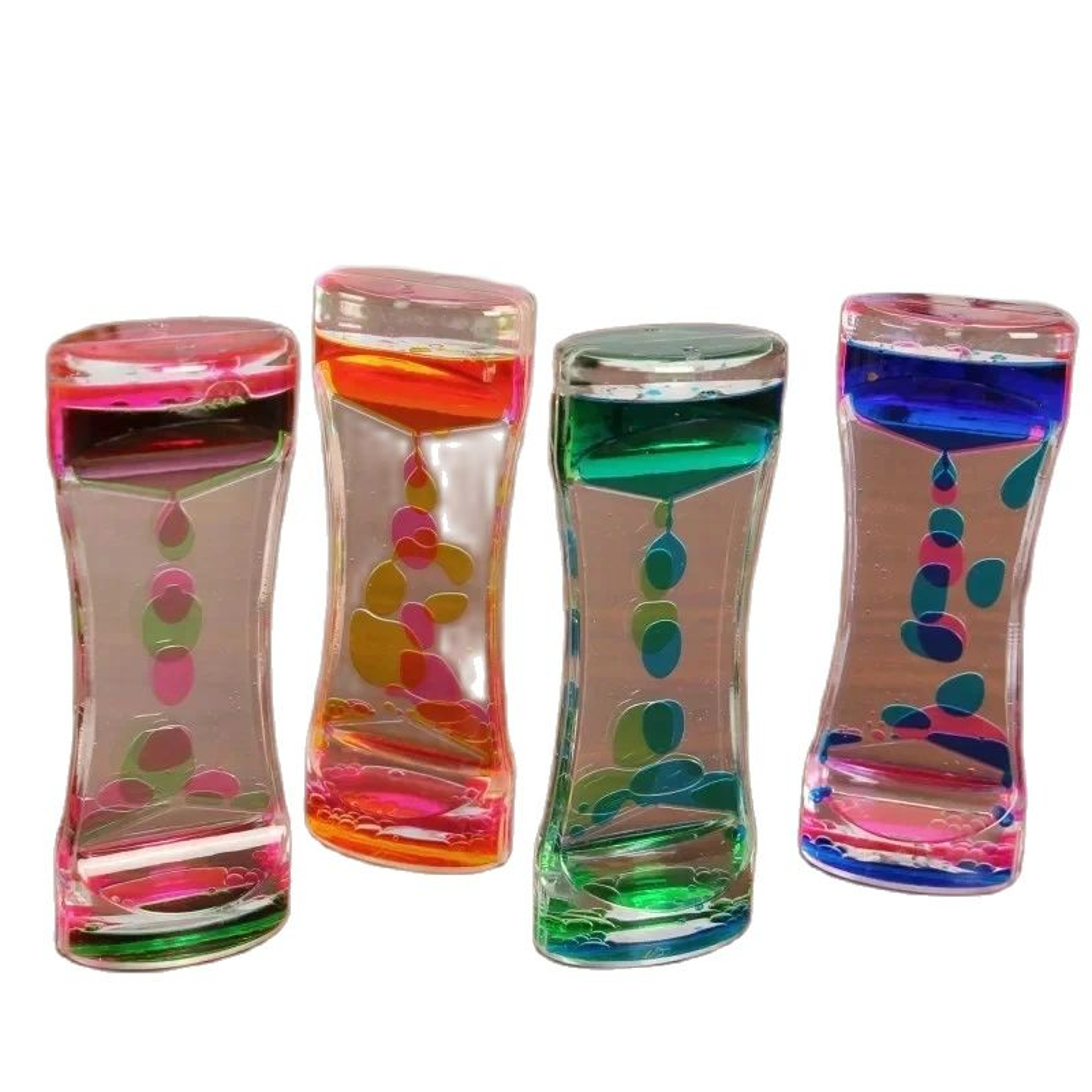 Colorful Hourglass Liquid Bubbler, Motion Timer Fidget Toy for Anxiety Relief, Autism Sensory Kids Activity – view 1