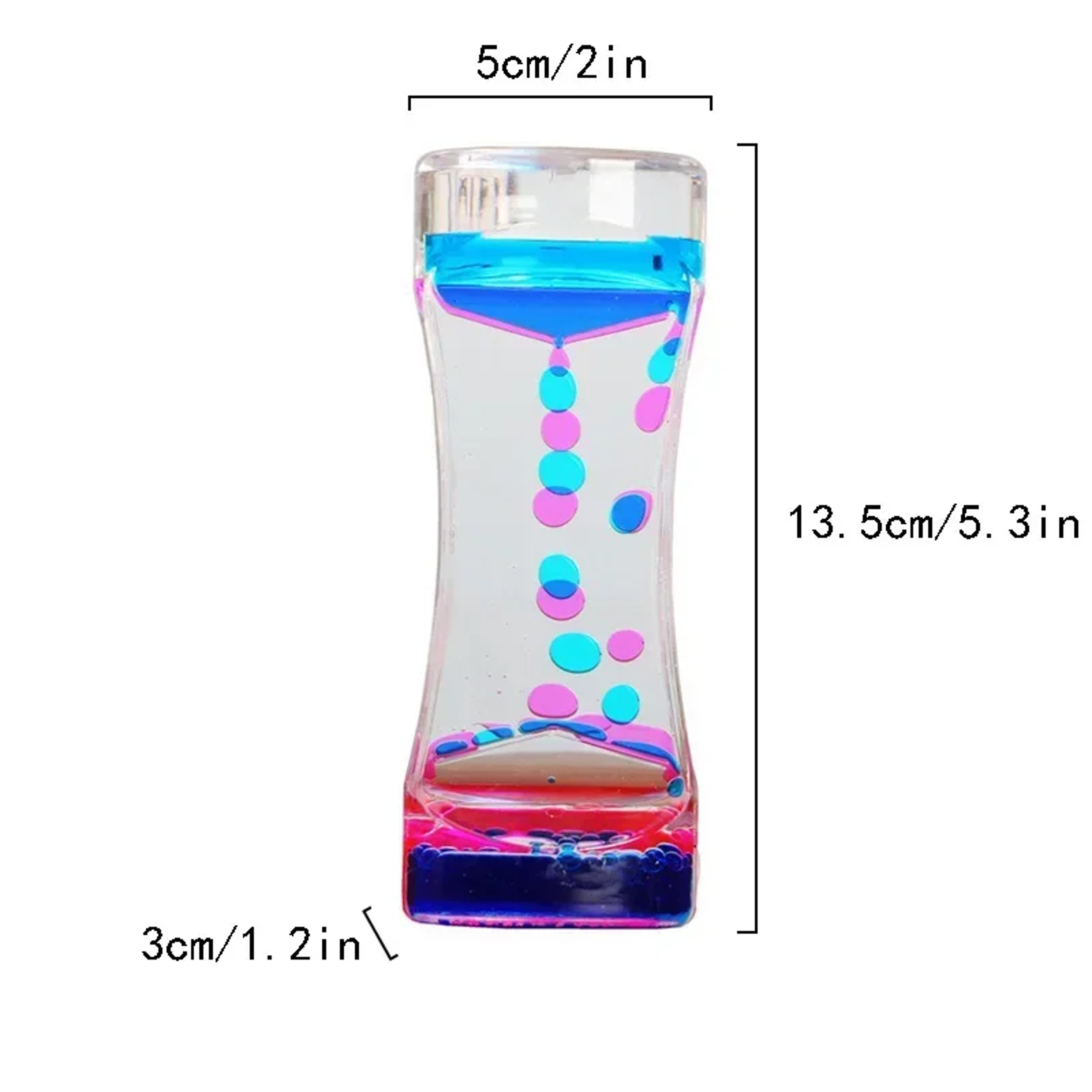 Colorful Hourglass Liquid Bubbler, Motion Timer Fidget Toy for Anxiety Relief, Autism Sensory Kids Activity – view 6