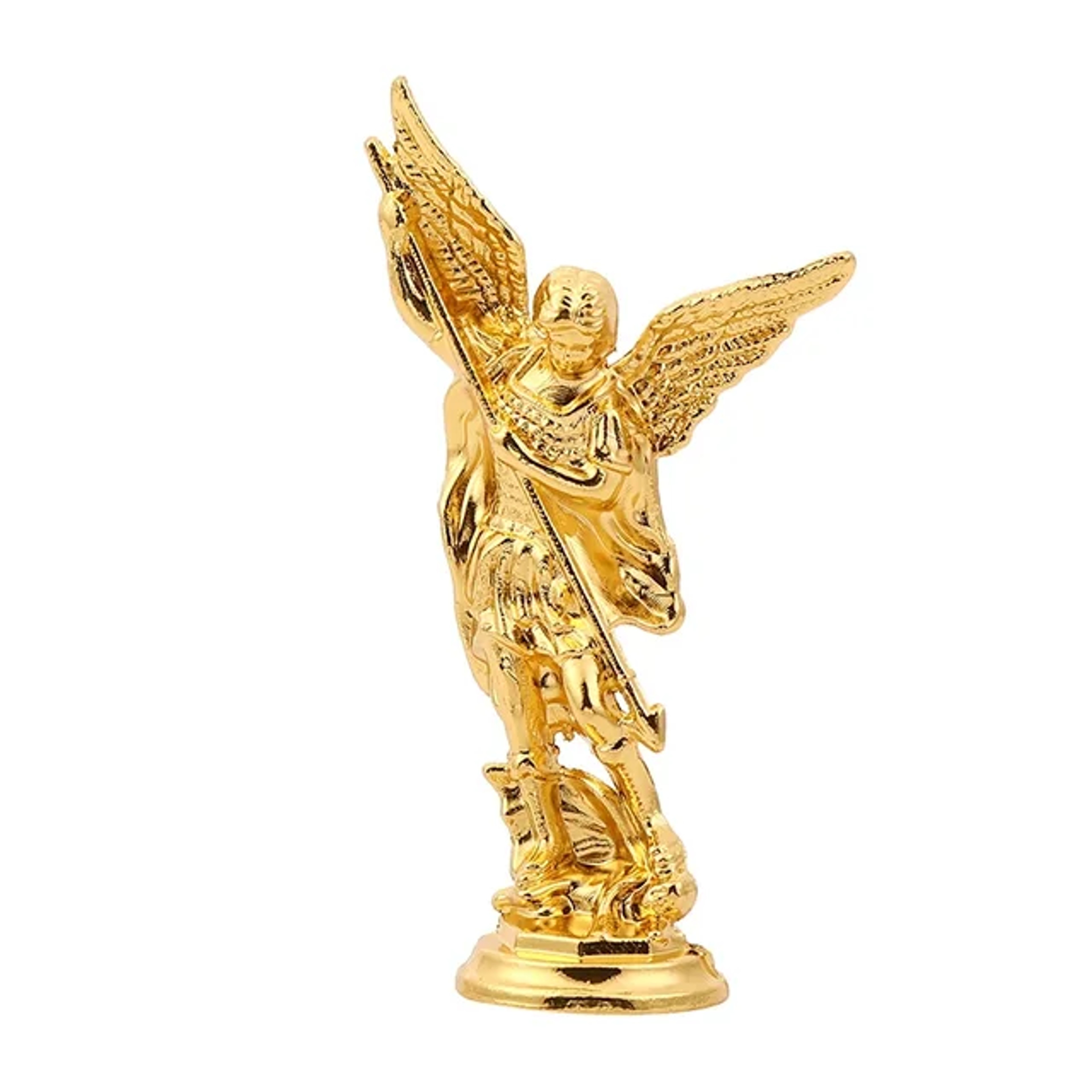 Sacred Angel Michael's Sculpture, Zinc Alloy Statue, Saint Michael Archangel Figurine for Home Desk Decor – view 7